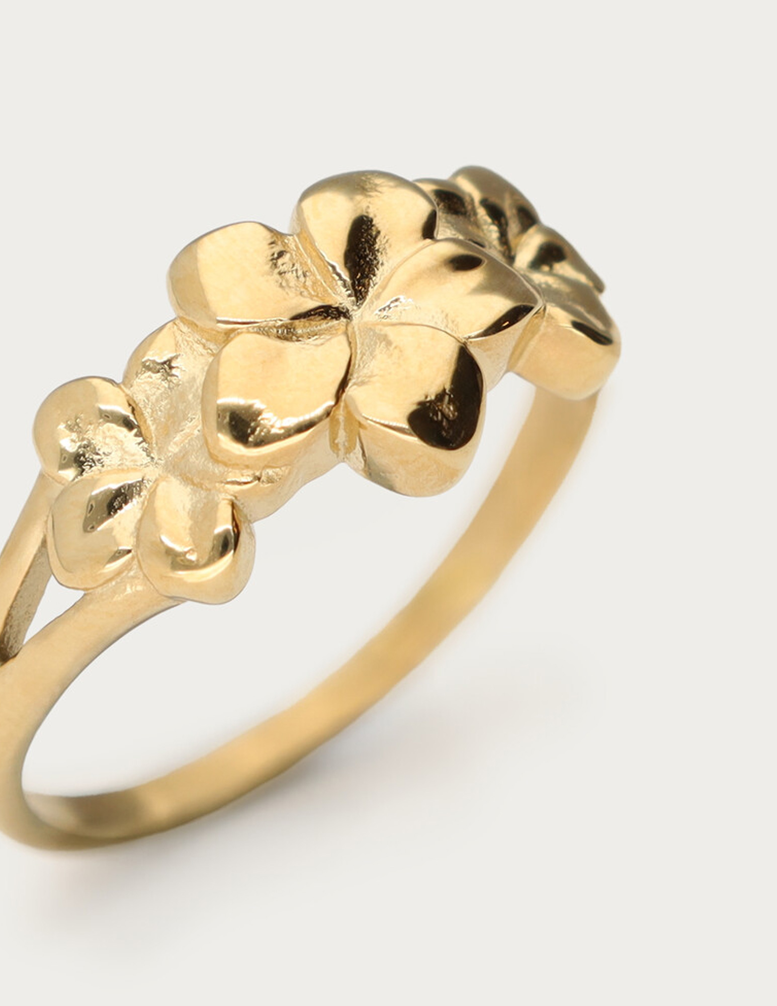 My Jewellery Botanical ring met drie bloemen MJ13743 Goud
