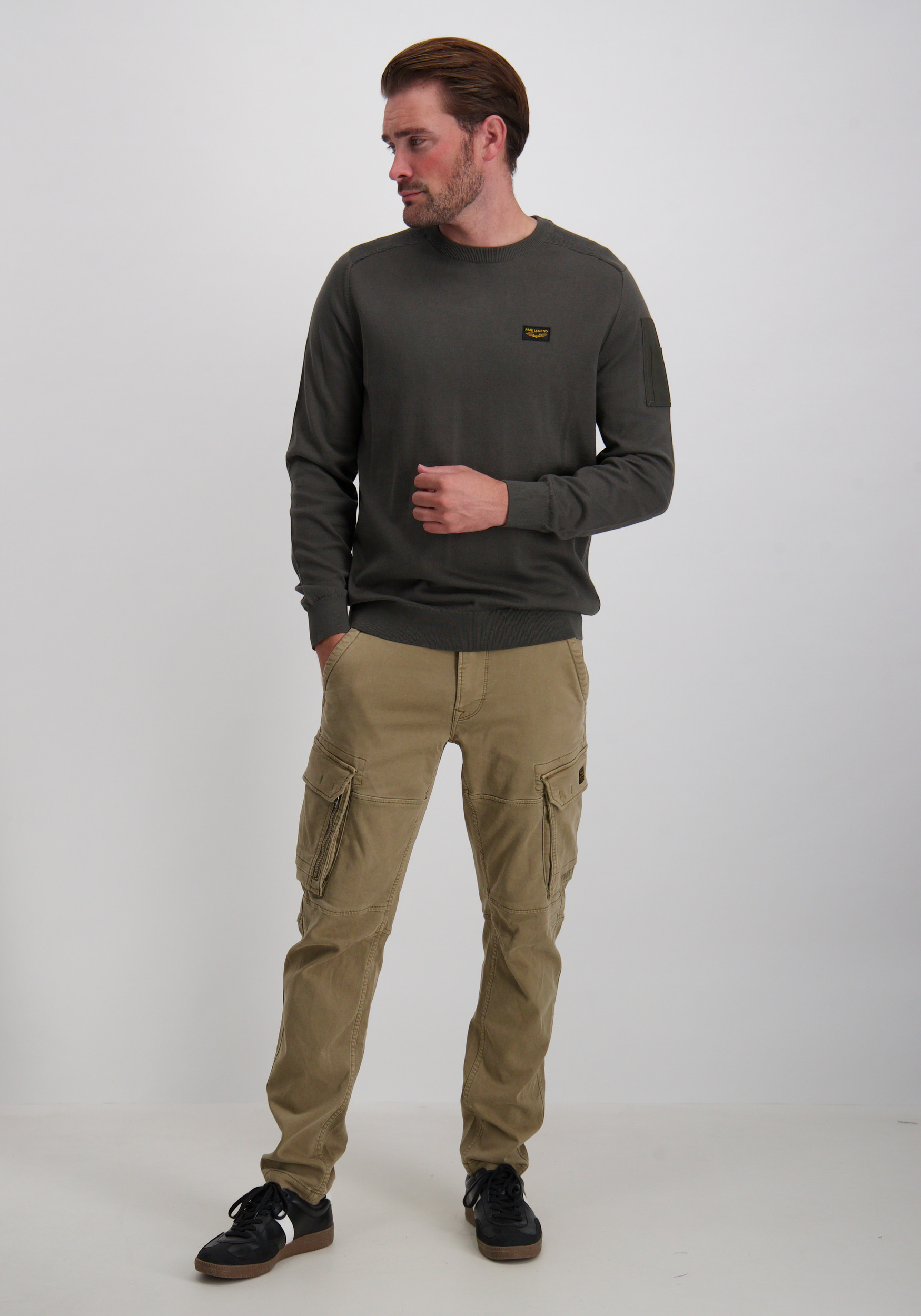 PME Legend Trui American classic PKW0000332 Donker groen