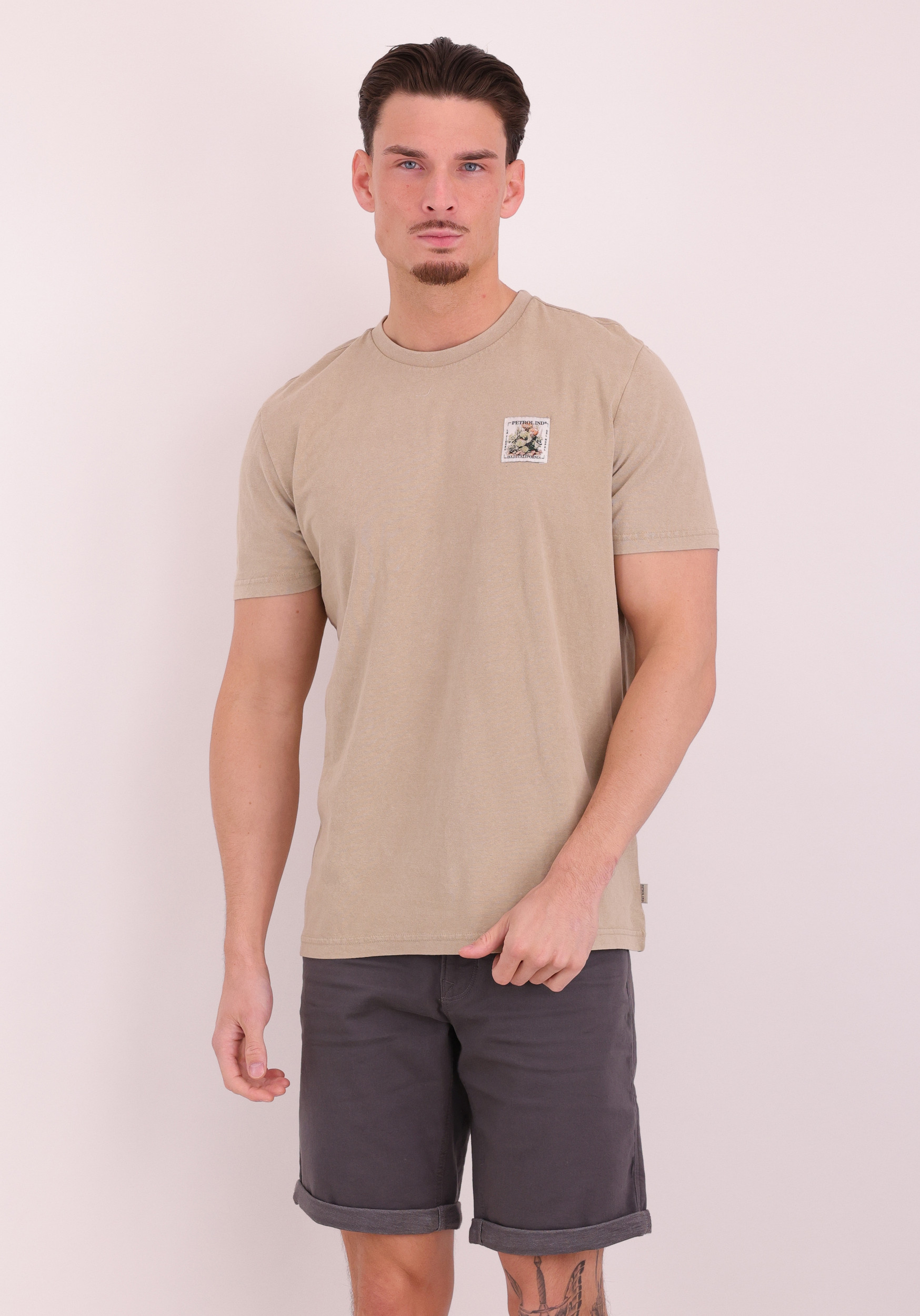 Petrol T-shirt M-1060-TSR623 Licht Bruin