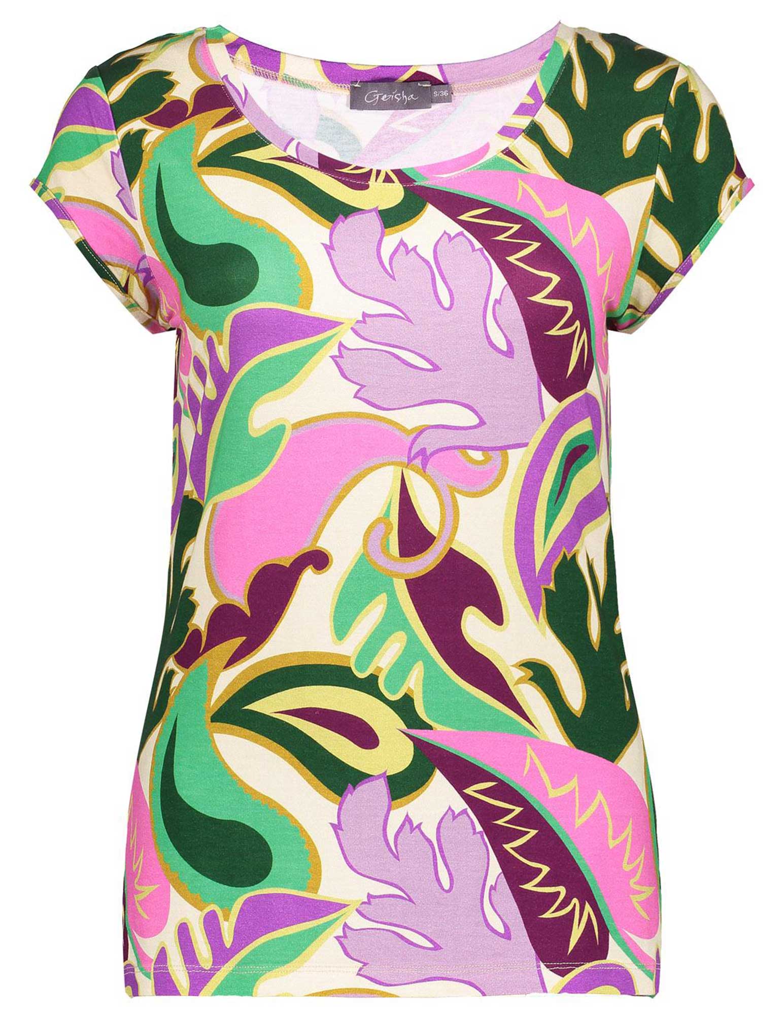 Geisha T-shirt all-over print 42052-60 KATE Lila