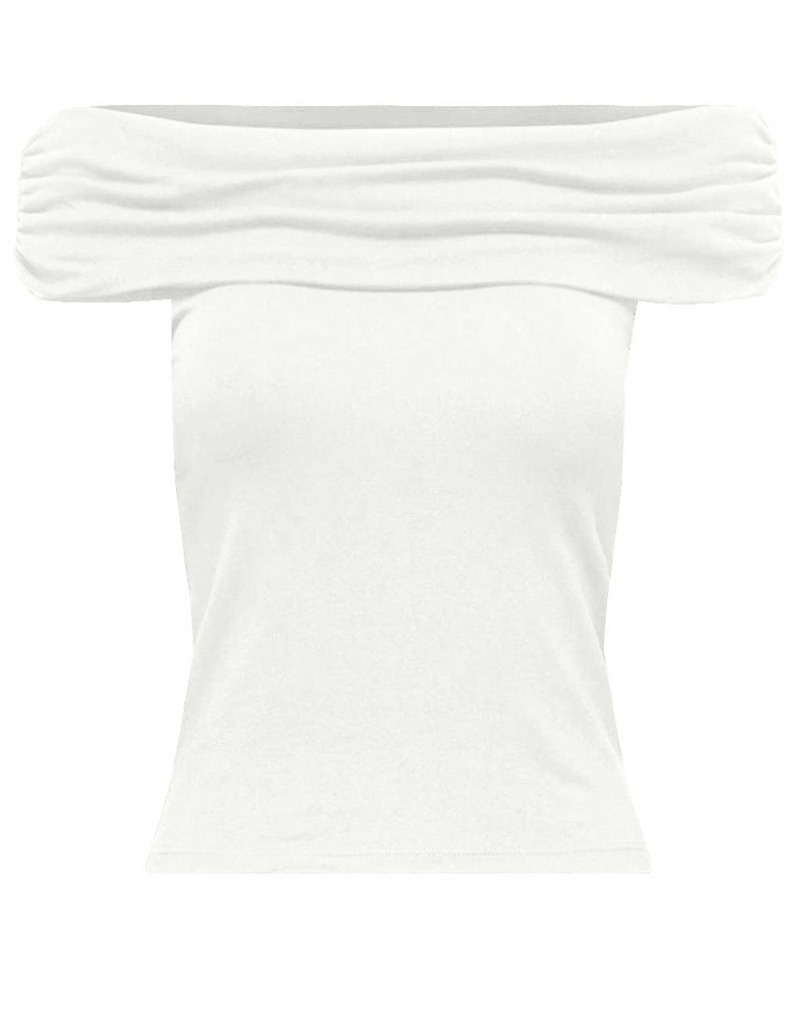 Only Off shoulder top Live Love 15338616 Wolwit-ecru