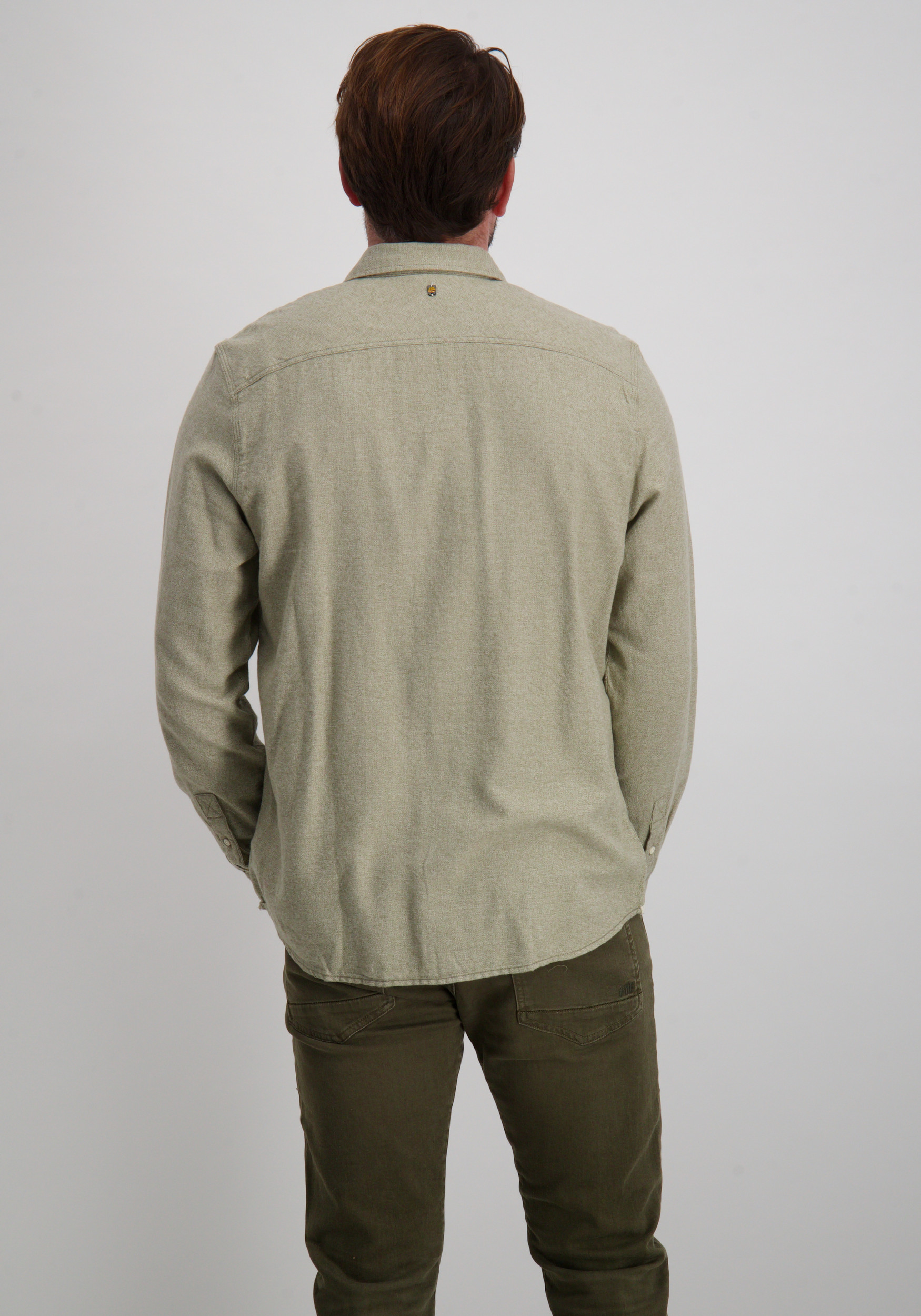 PME Legend Overhemd PSI2510202 Midden groen