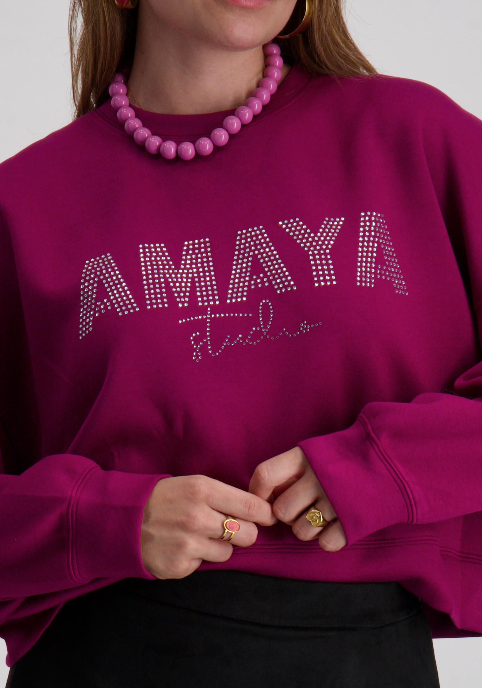 Amaya Amsterdam Sweater Freya Donker rose