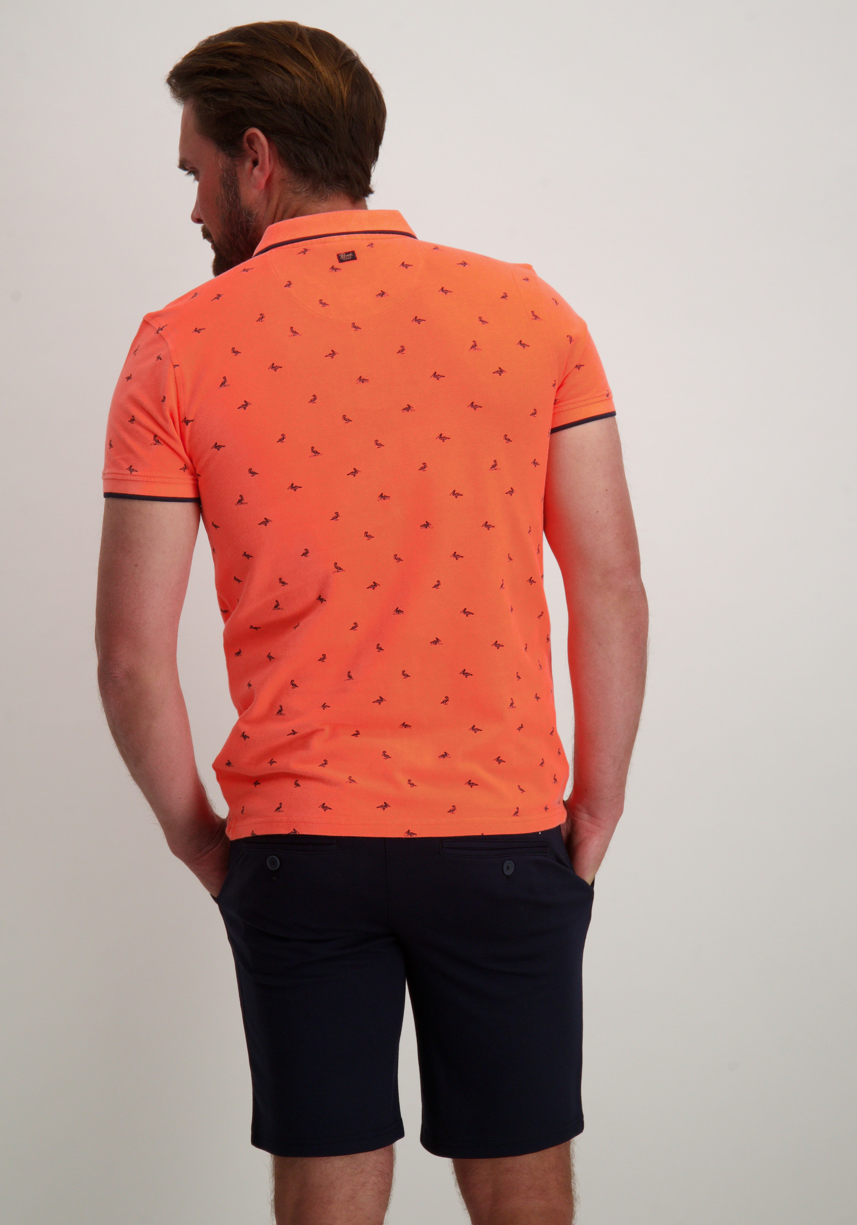 Petrol Polo all-over patroon M-1050-POL106 Koraal