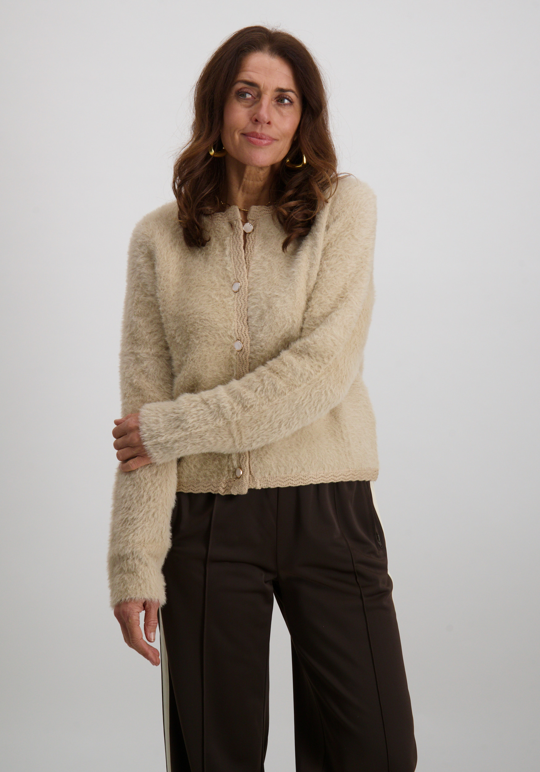 Geisha Vest Hairy 54807-10 Beige