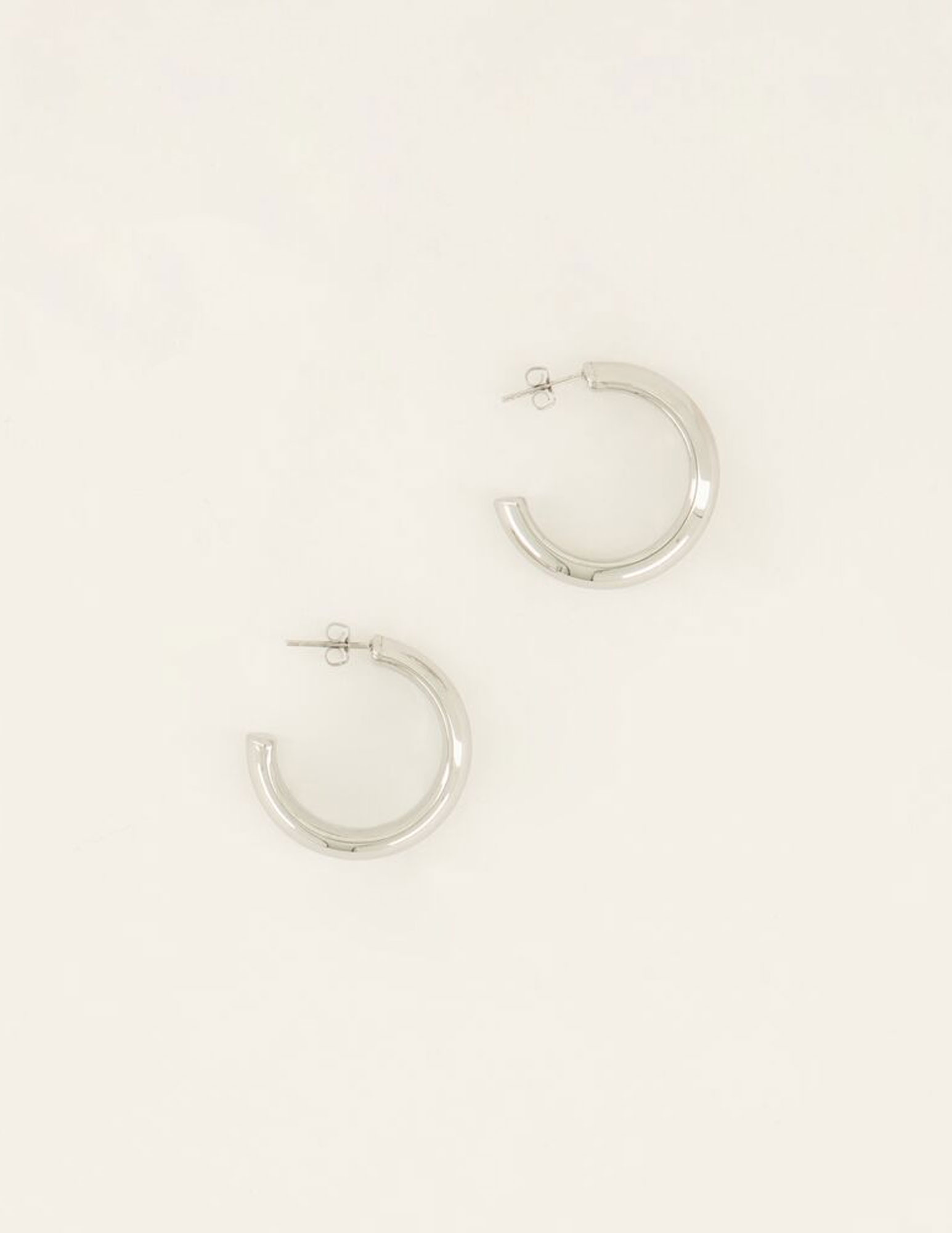 My Jewellery Kleine oorringen rond open MJ07334 Zilver
