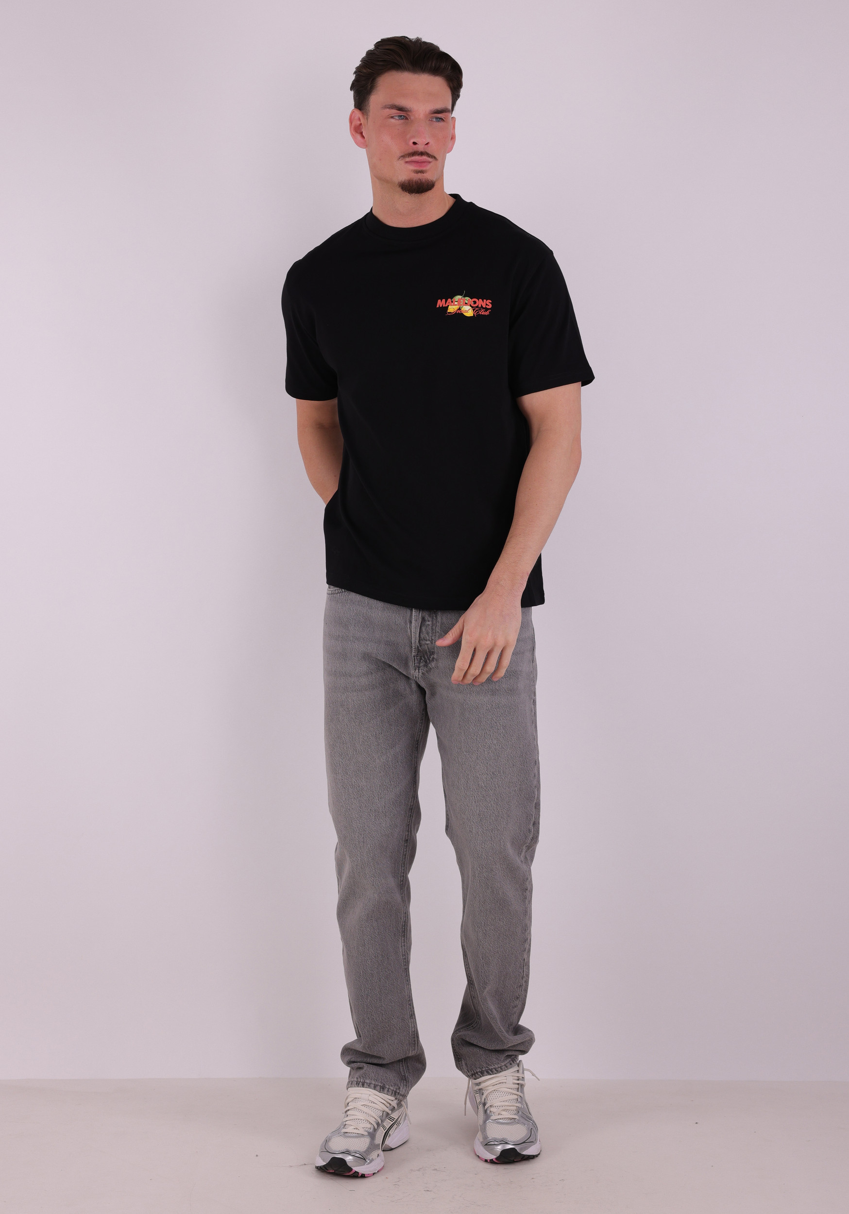 Malelions T-shirt Limone di capri MMC30026031 Zwart