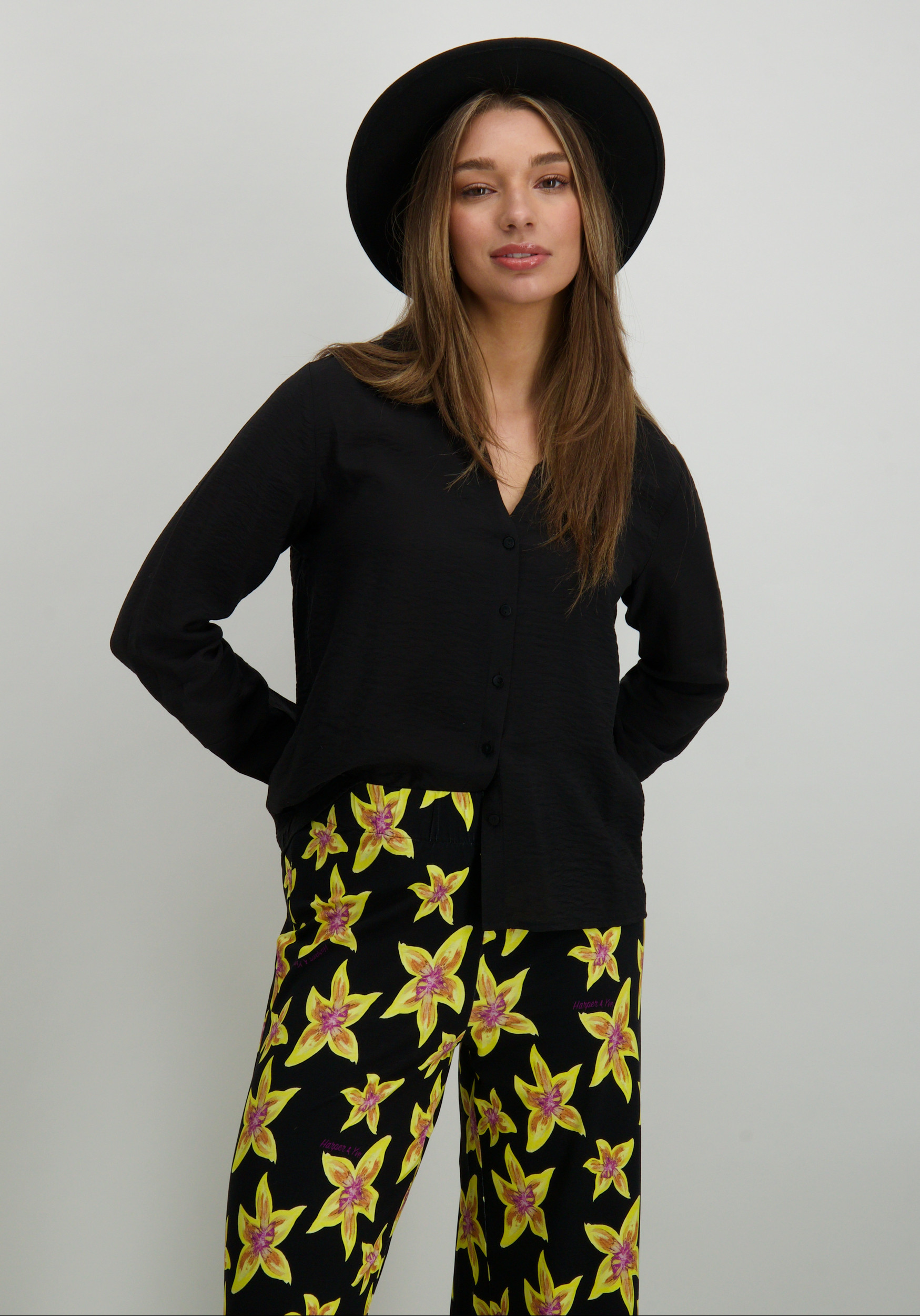 Jacqueline de jonge Blouse Camille 15339012 Zwart
