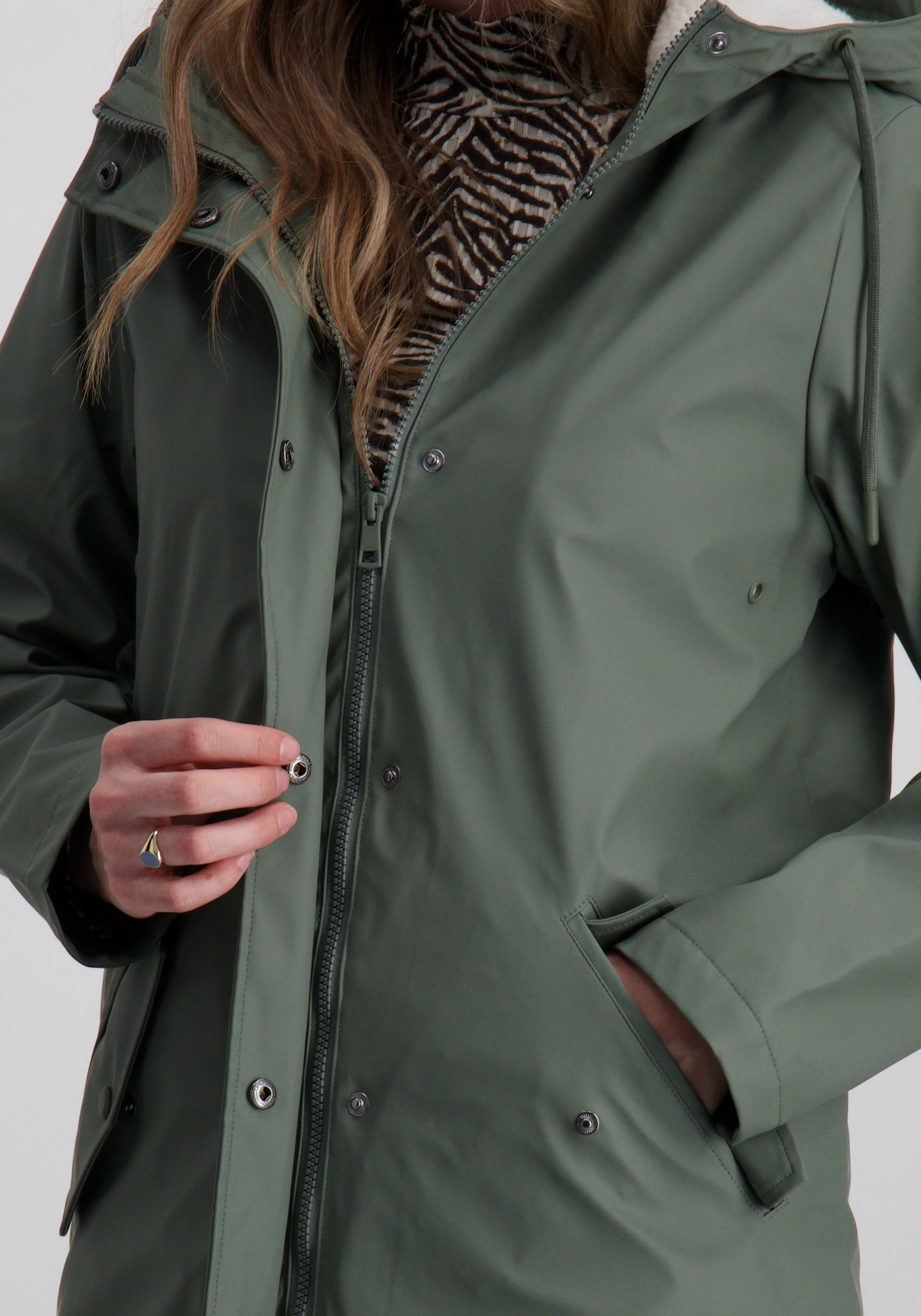 Only Regenjas Sally 15206116 Midden groen