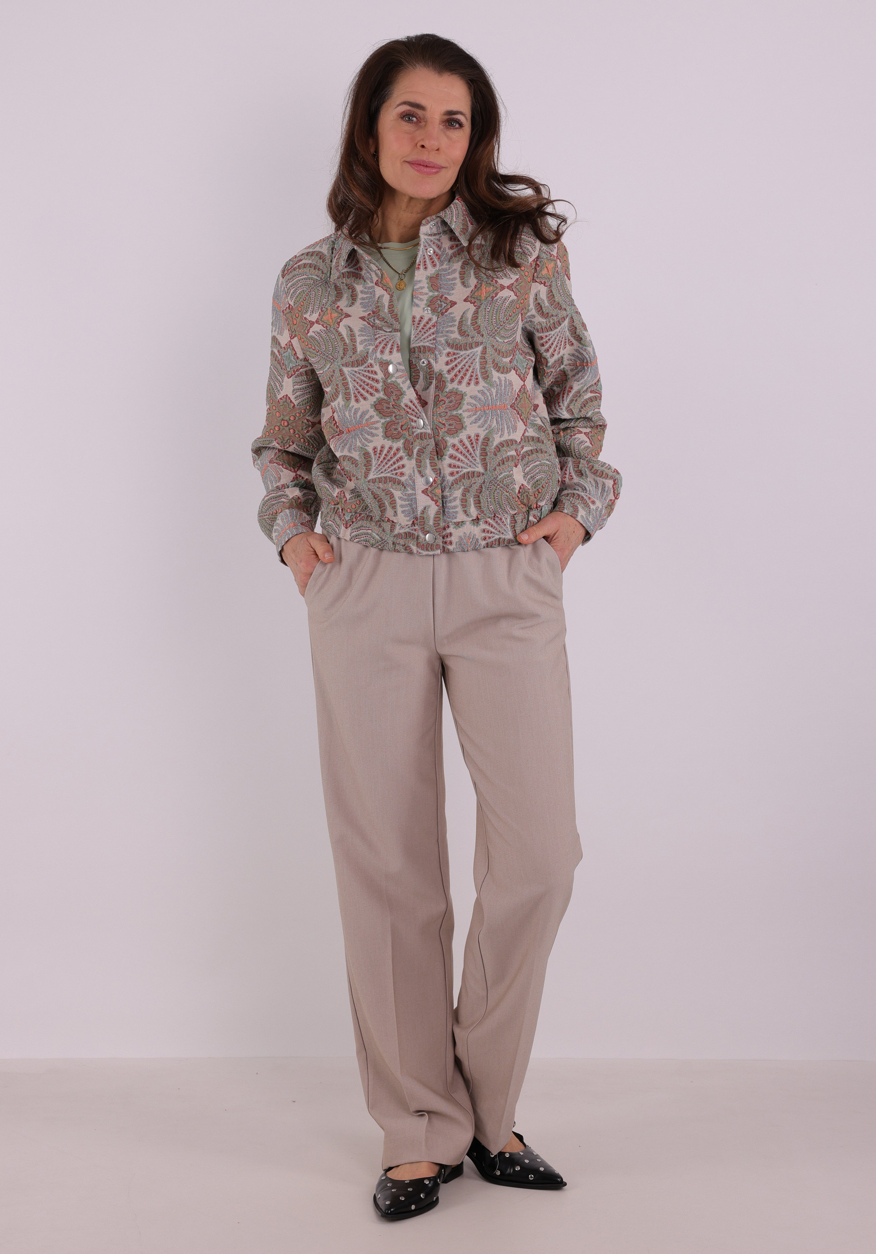 Geisha Bomber jacket 65113-20 Ecru