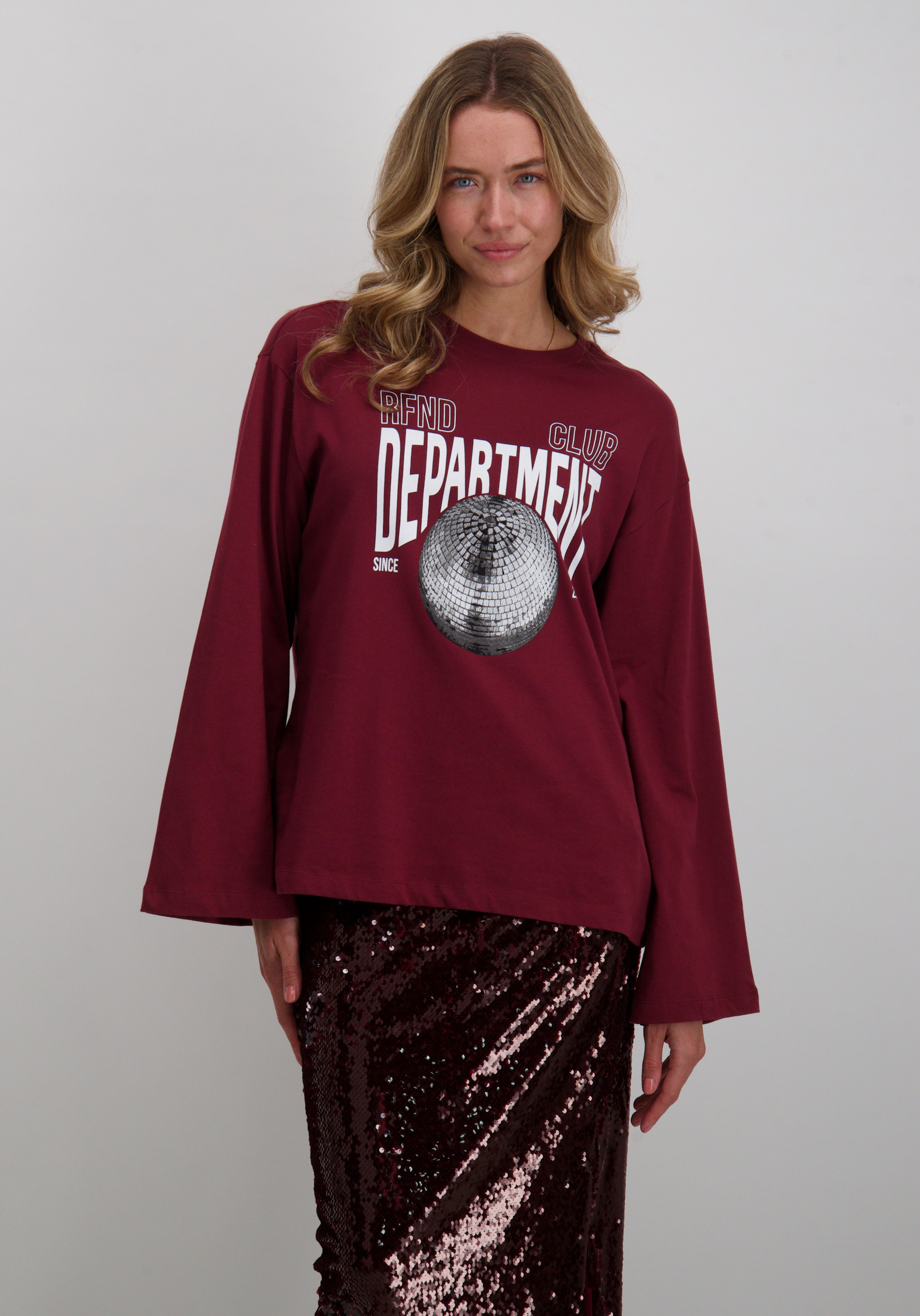 Refined Department T-shirt Winnie R25118183851 Bordeaux