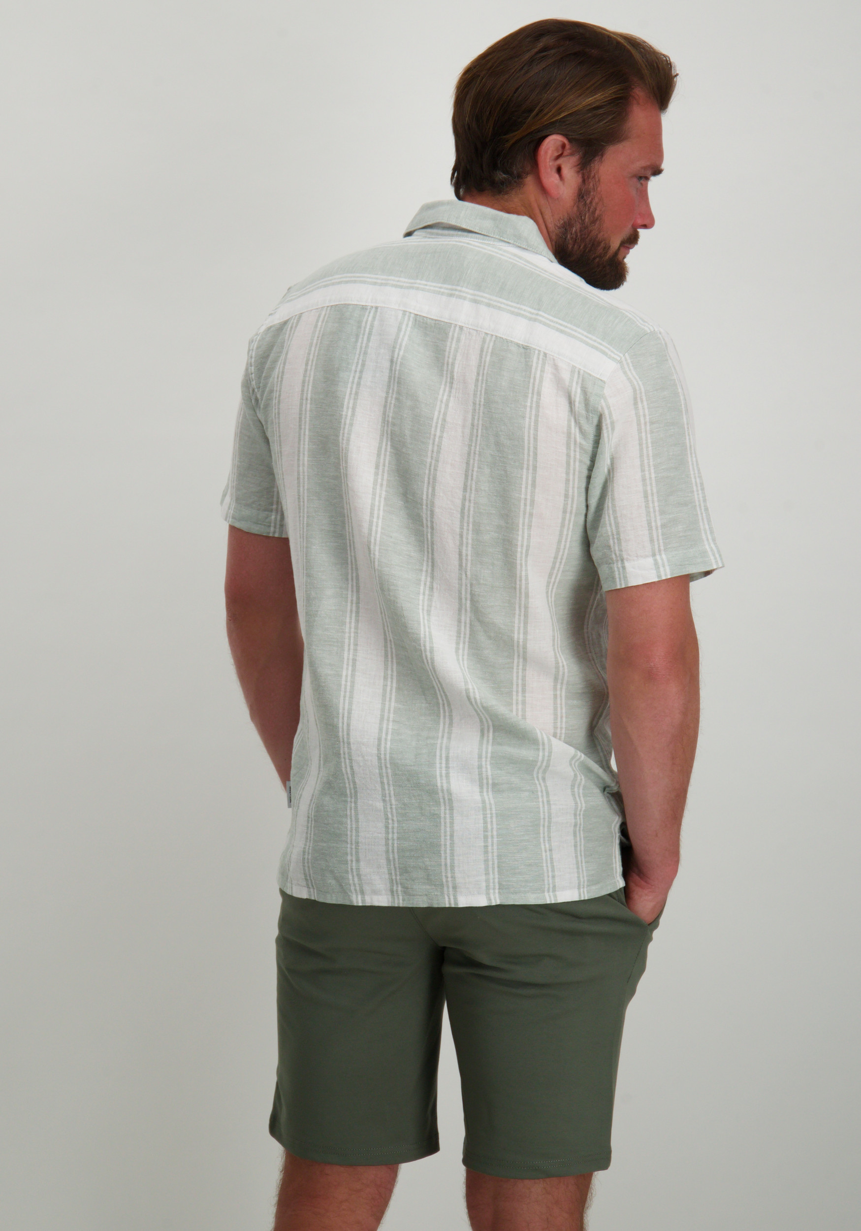 ONLY & SONS Overhemd Caiden met strepen 22026109 Licht groen