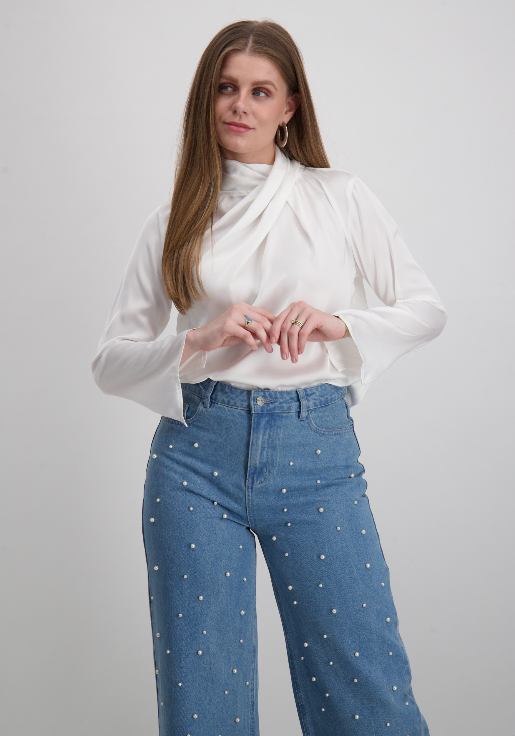 Jacqueline de jonge Blouse Rocky 15311619 Wolwit-ecru