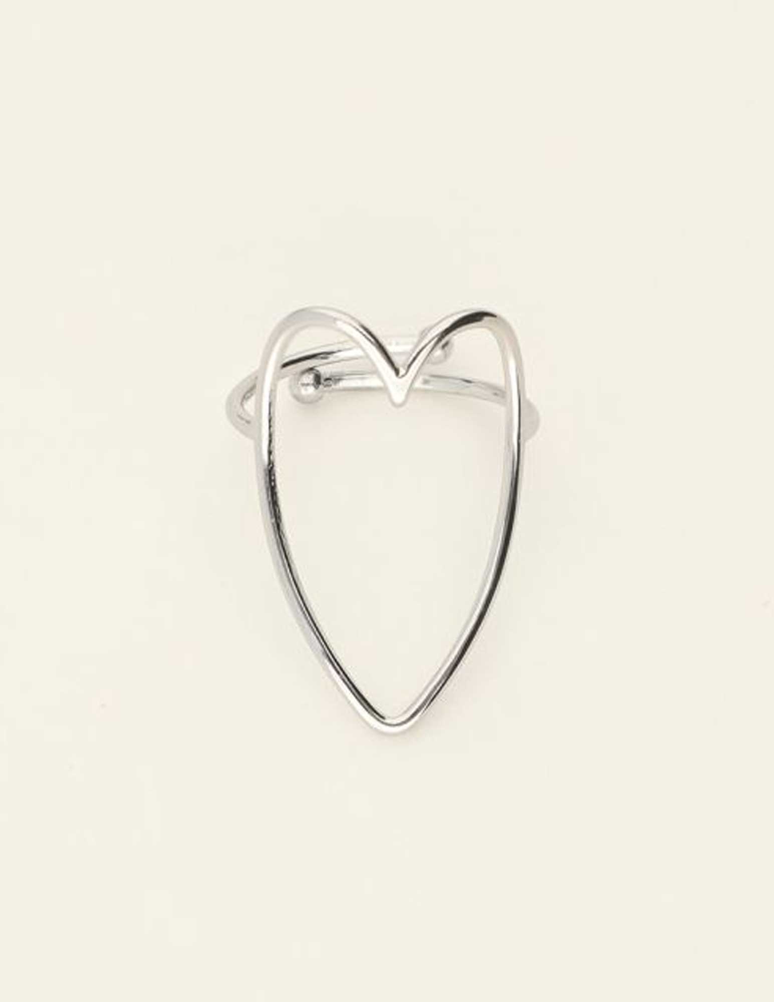 My Jewellery Ring open hart MJ09318 Zilver