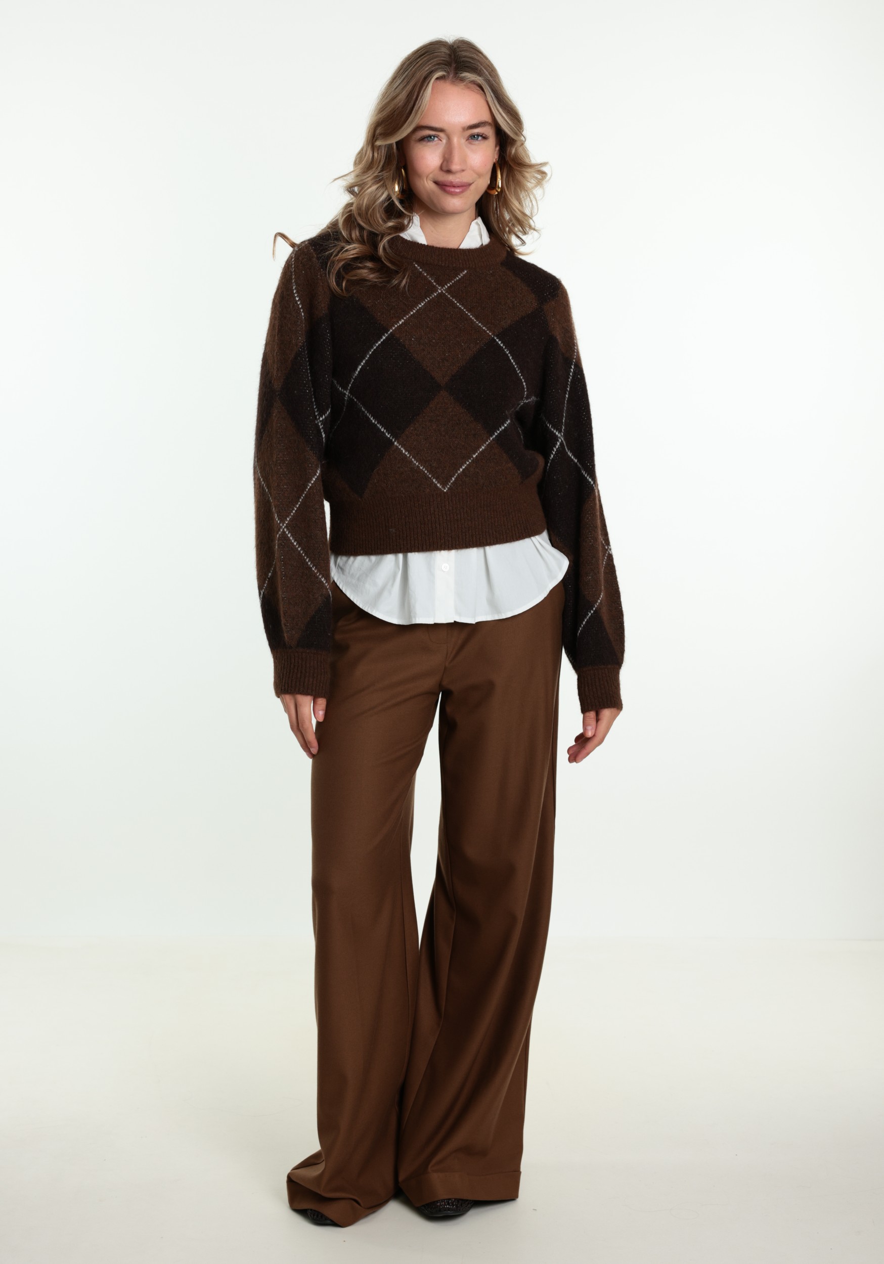 VERO MODA Trui Darla 10356262 Midden bruin