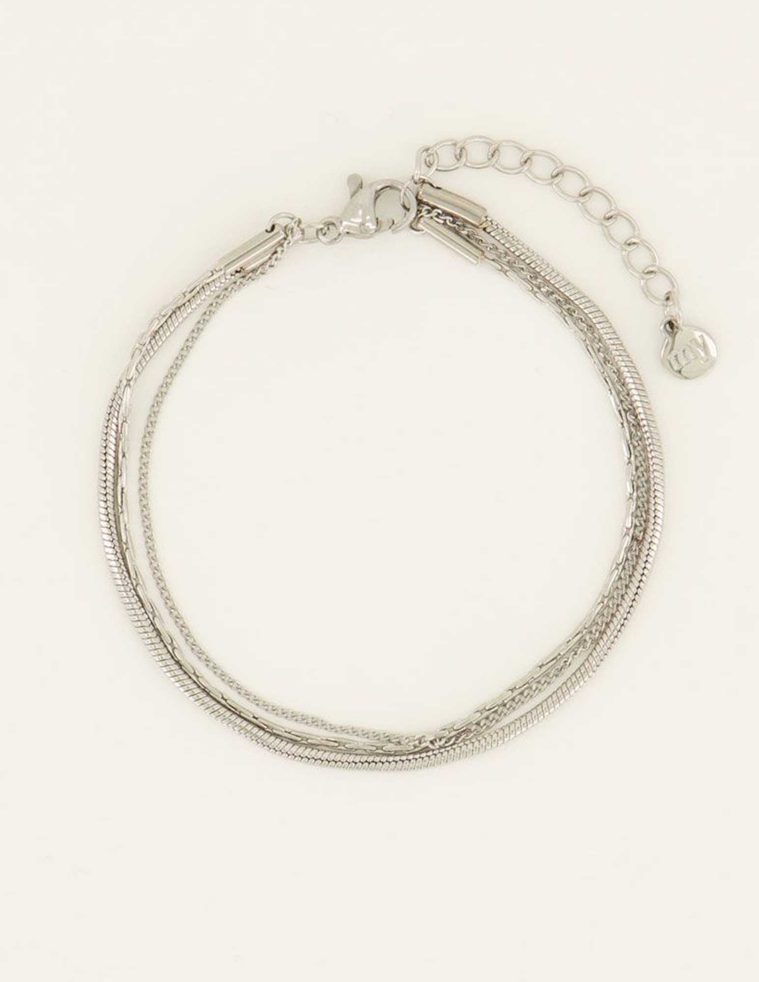 My Jewellery Armband 3 lagen MJ07809 Zilver