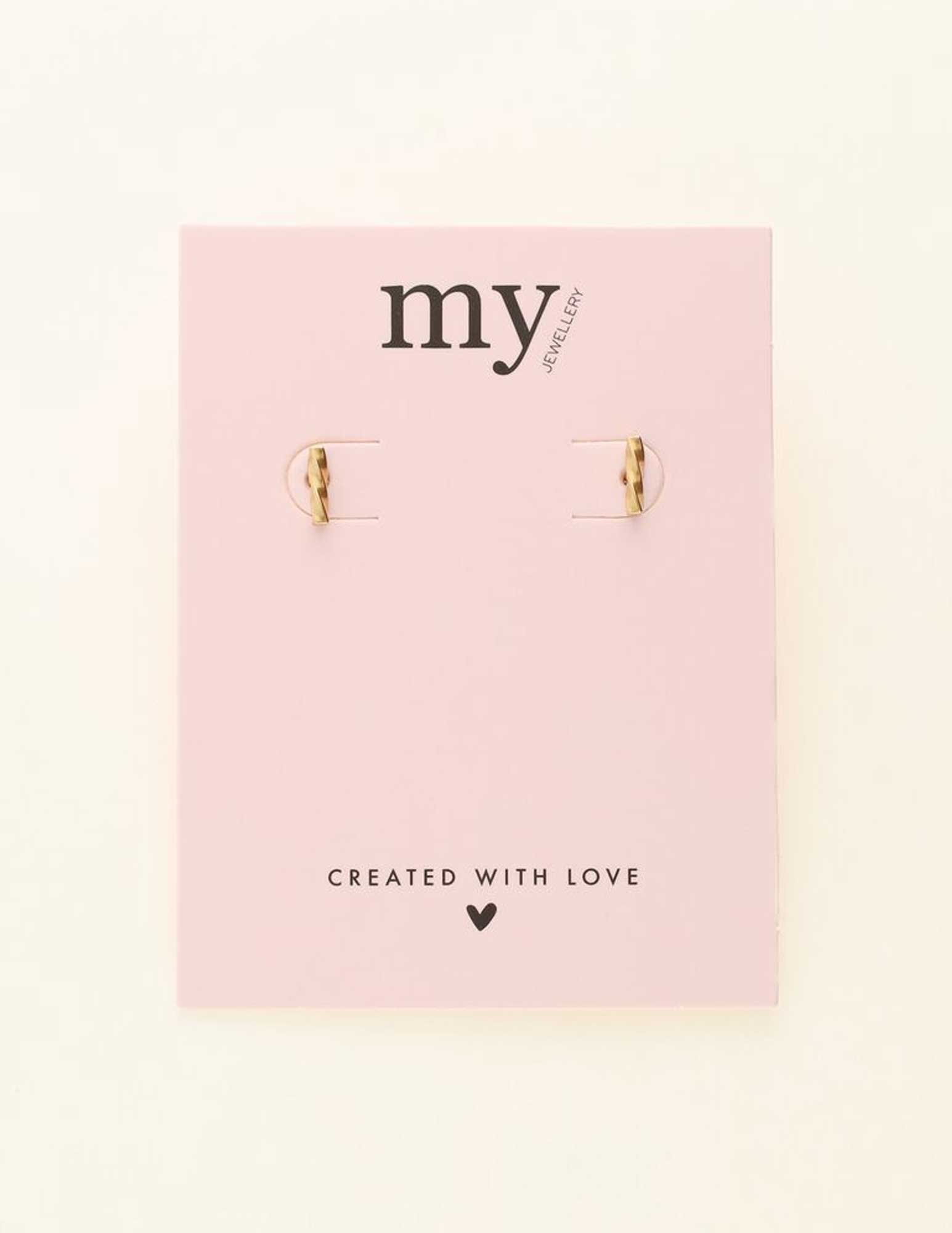 My Jewellery Studs gedraaid MJ08525 Goud