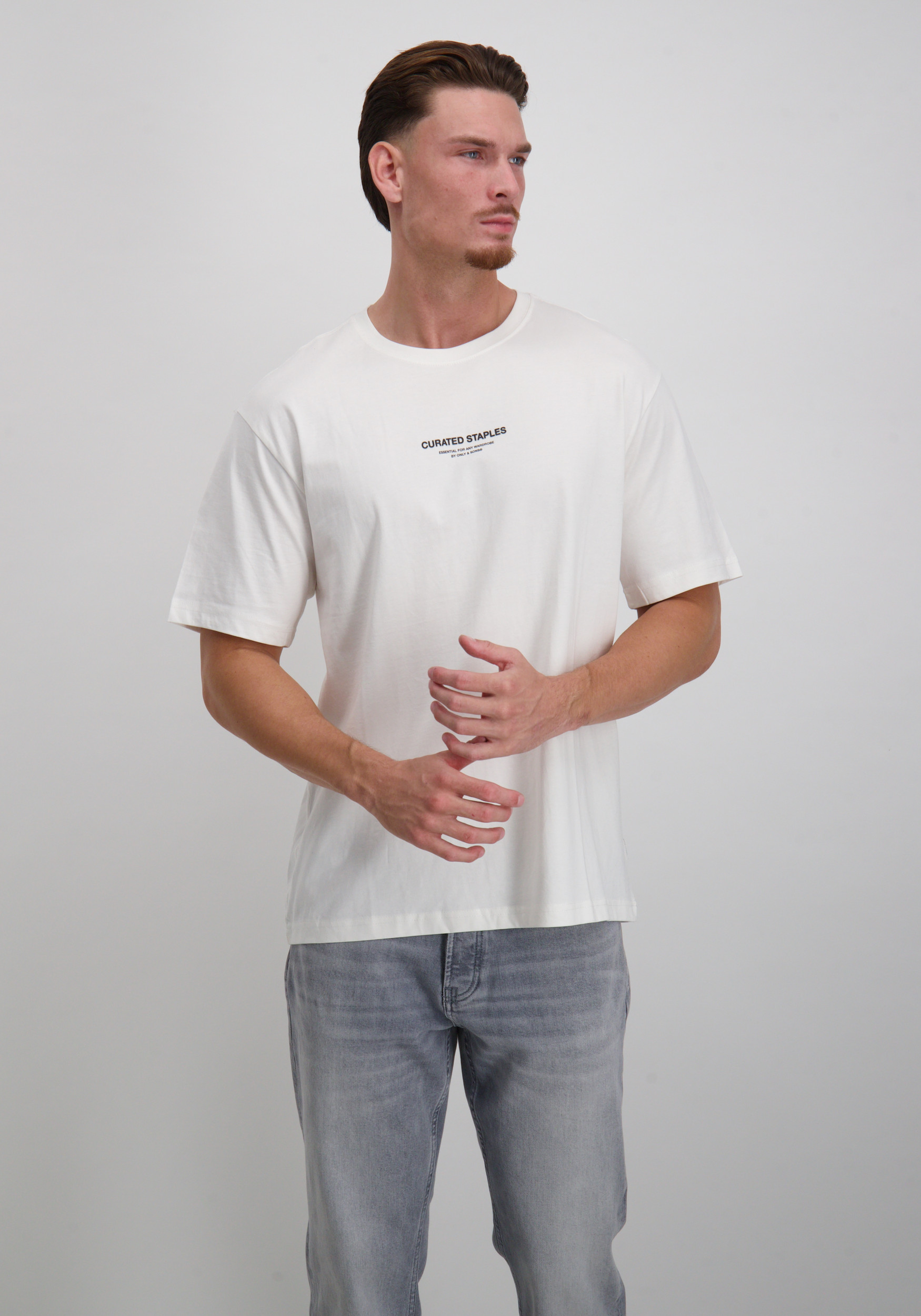 ONLY & SONS T-shirt Curated 22030925 Wit