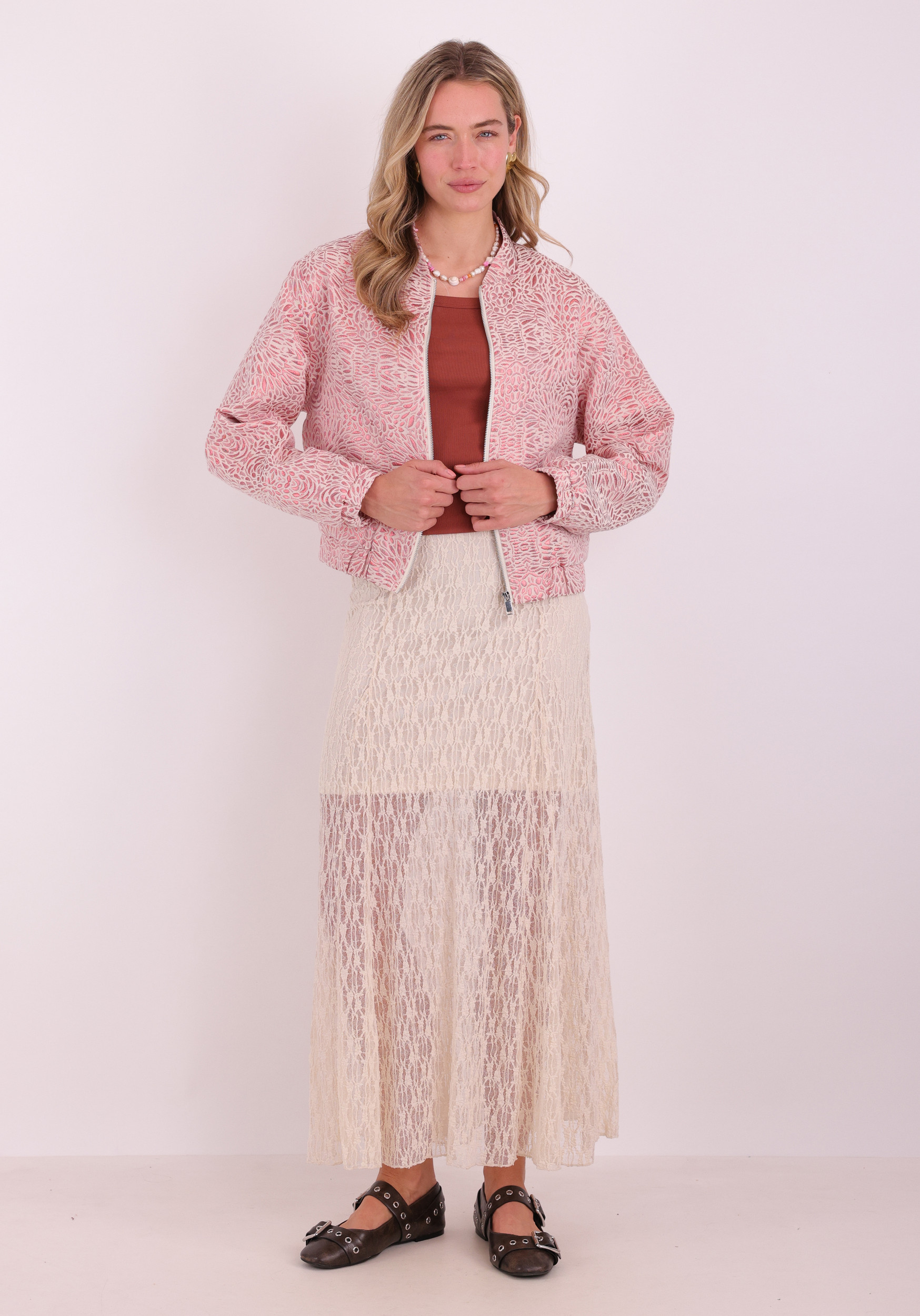 Culture Lange rok Kine 50112950 Ecru