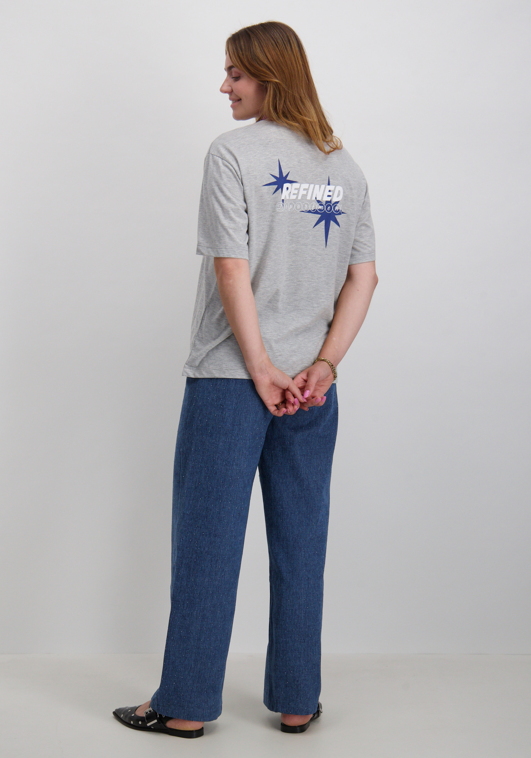 Refined Department T-shirt Maggy R2508713732 Grijs