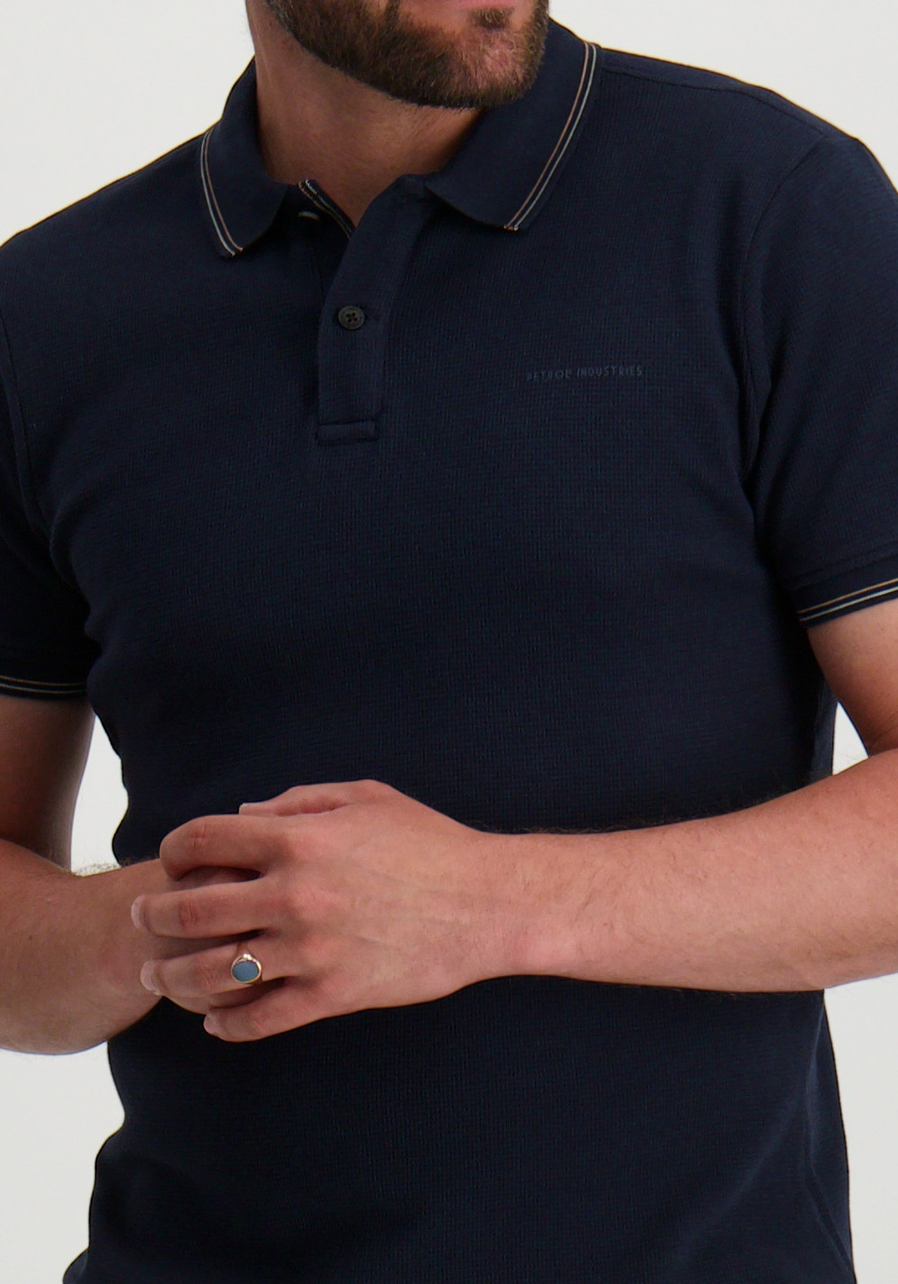 Petrol Polo korte mouw M-1050-POL919 Donker blauw