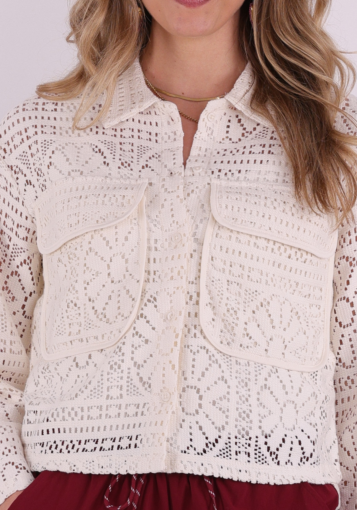 Vila Blouse Merinda 14105211 Wolwit-ecru