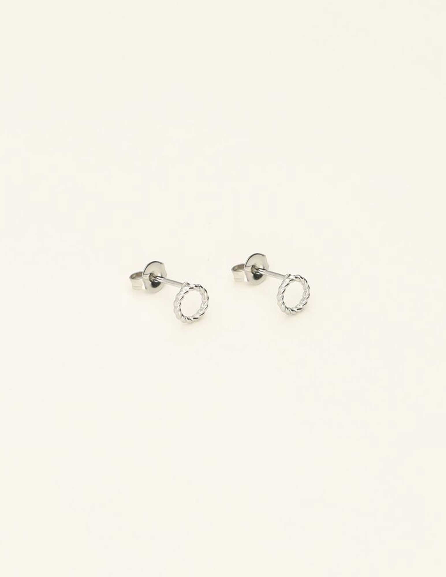 My Jewellery Studs gedraaide circel MJ08527 Zilver