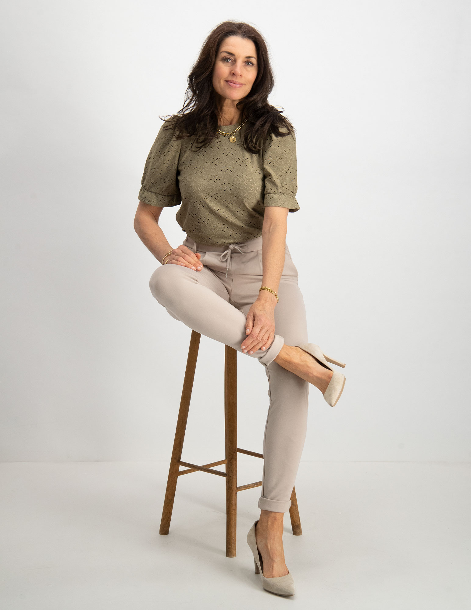 Only Broek Poptrash 15115847 Donker Beige