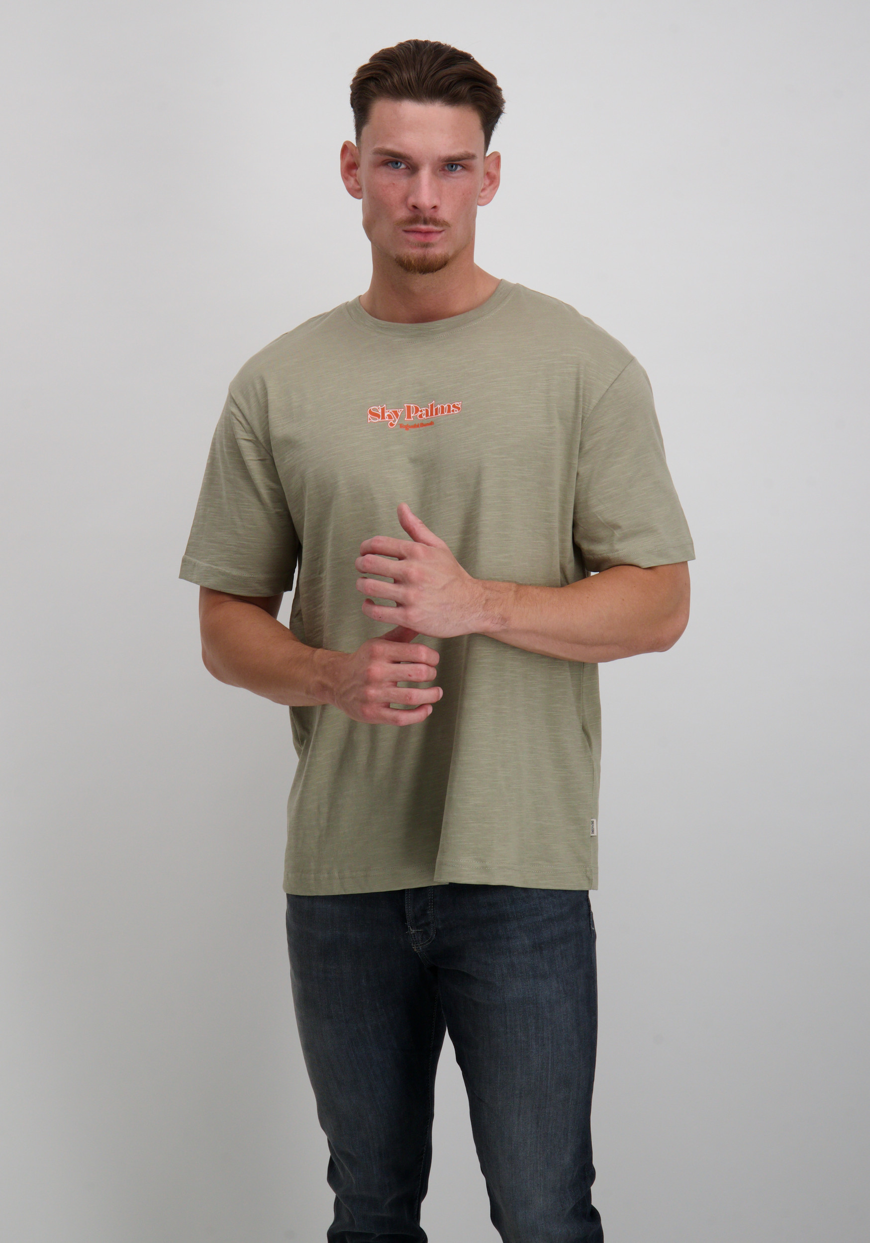 ONLY & SONS T-shirt Luis palm 22035584 Midden groen