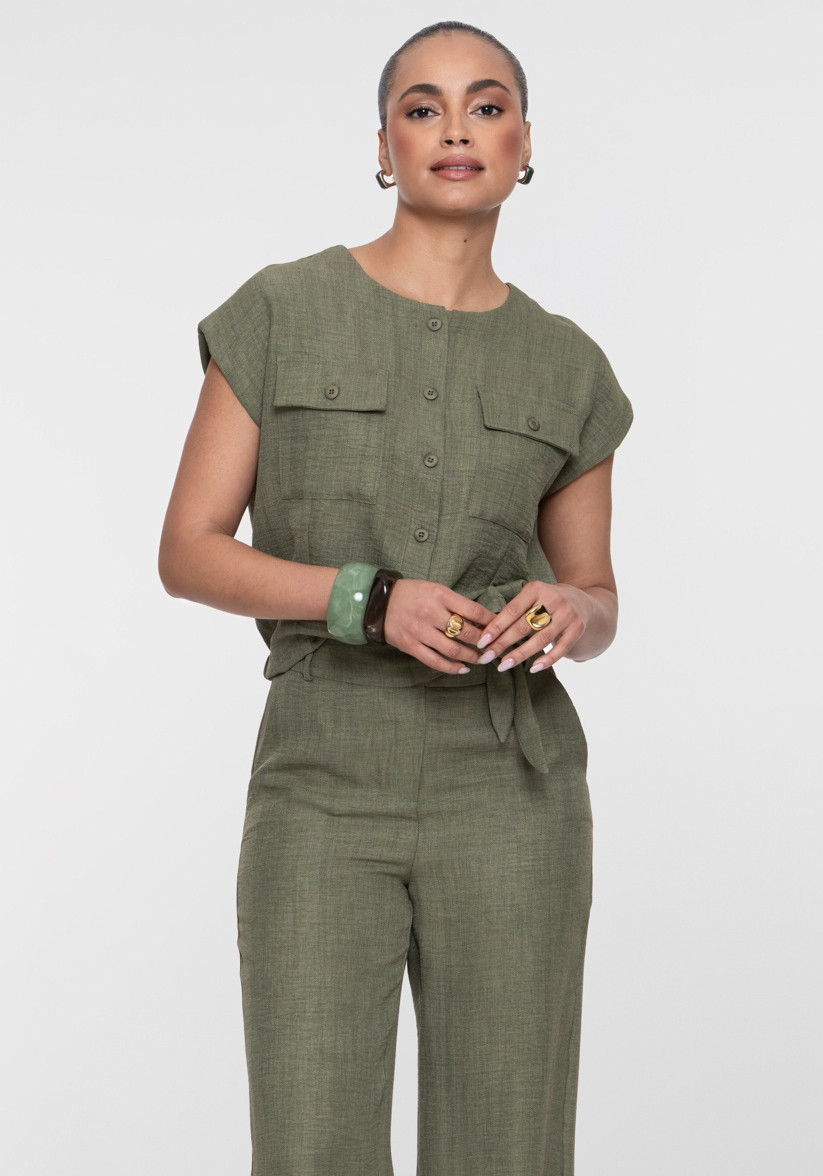 Geisha Gilet 63092-60 Donker groen