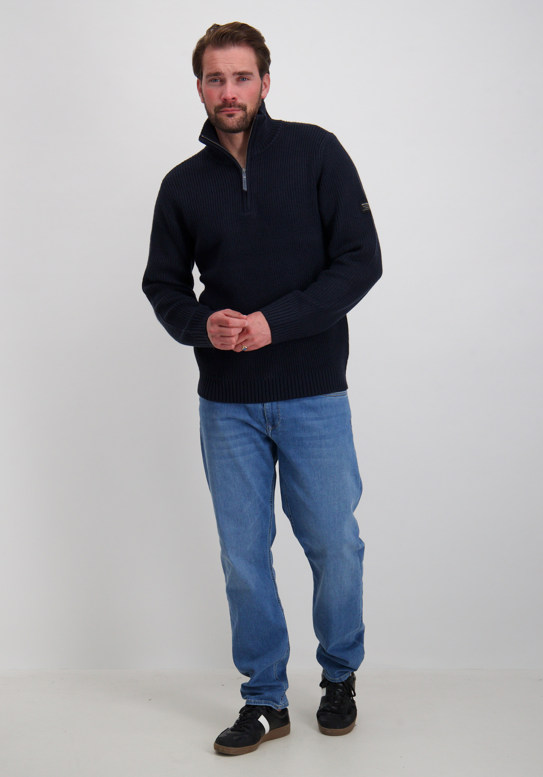 Petrol Trui M-3050-KWC151 Donker blauw