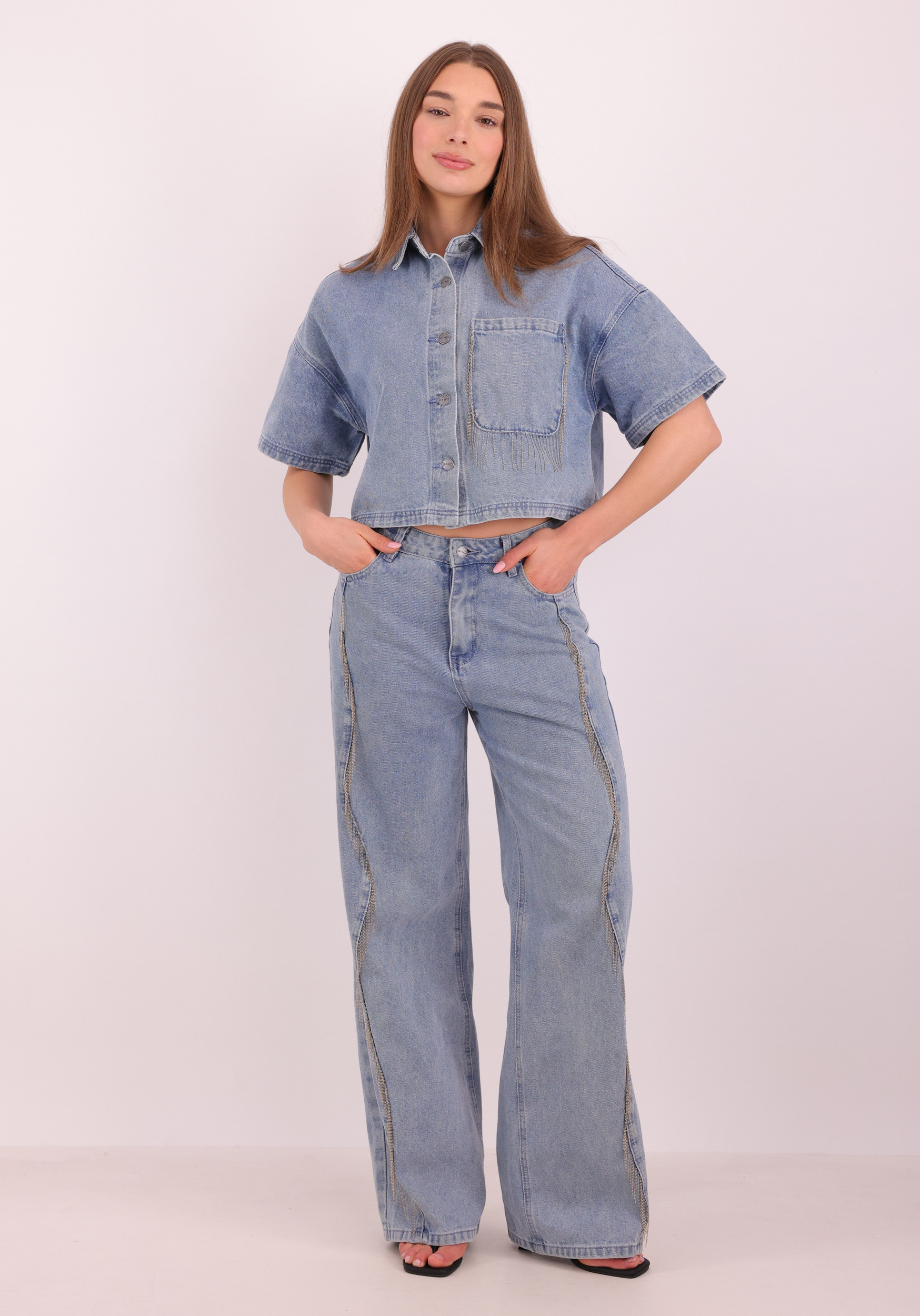 Refined Department Blouse Adeline R2603971930 Licht blauw