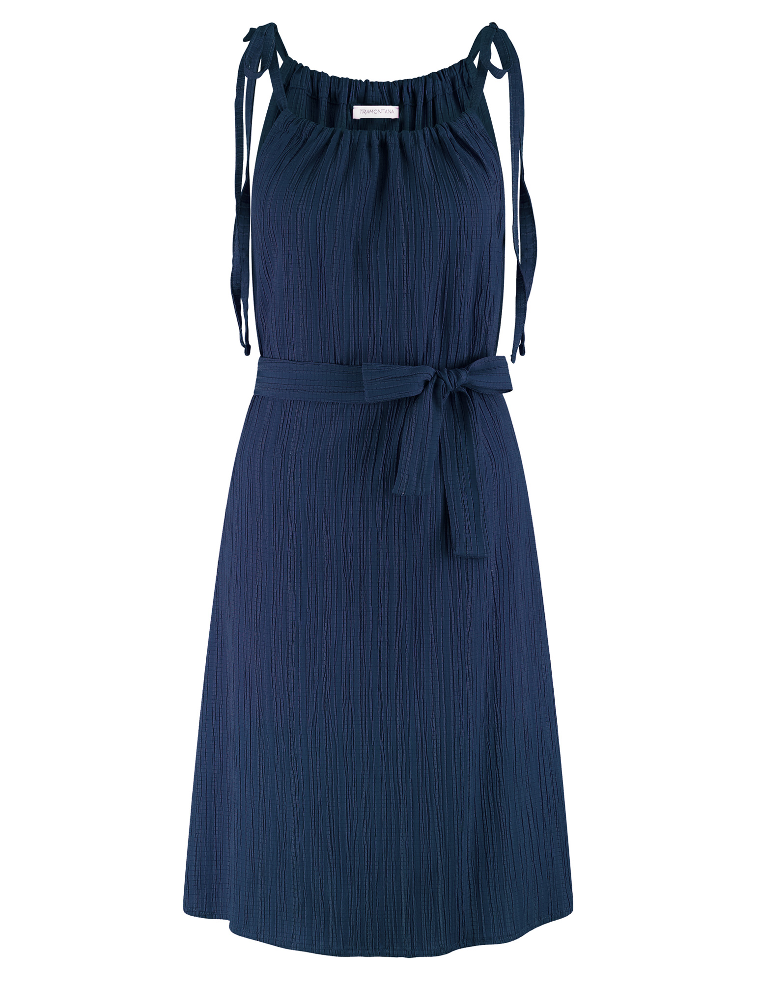 Tramontana Jurk Crinkled S01-16-502 Donker blauw