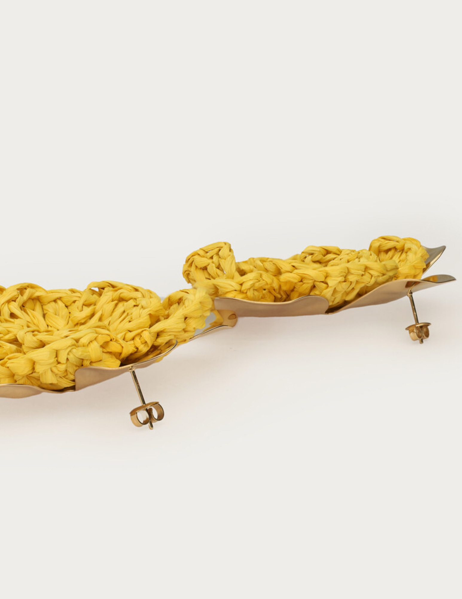 My Jewellery Tropical oorhangers statement bloem MJ15567 Goud