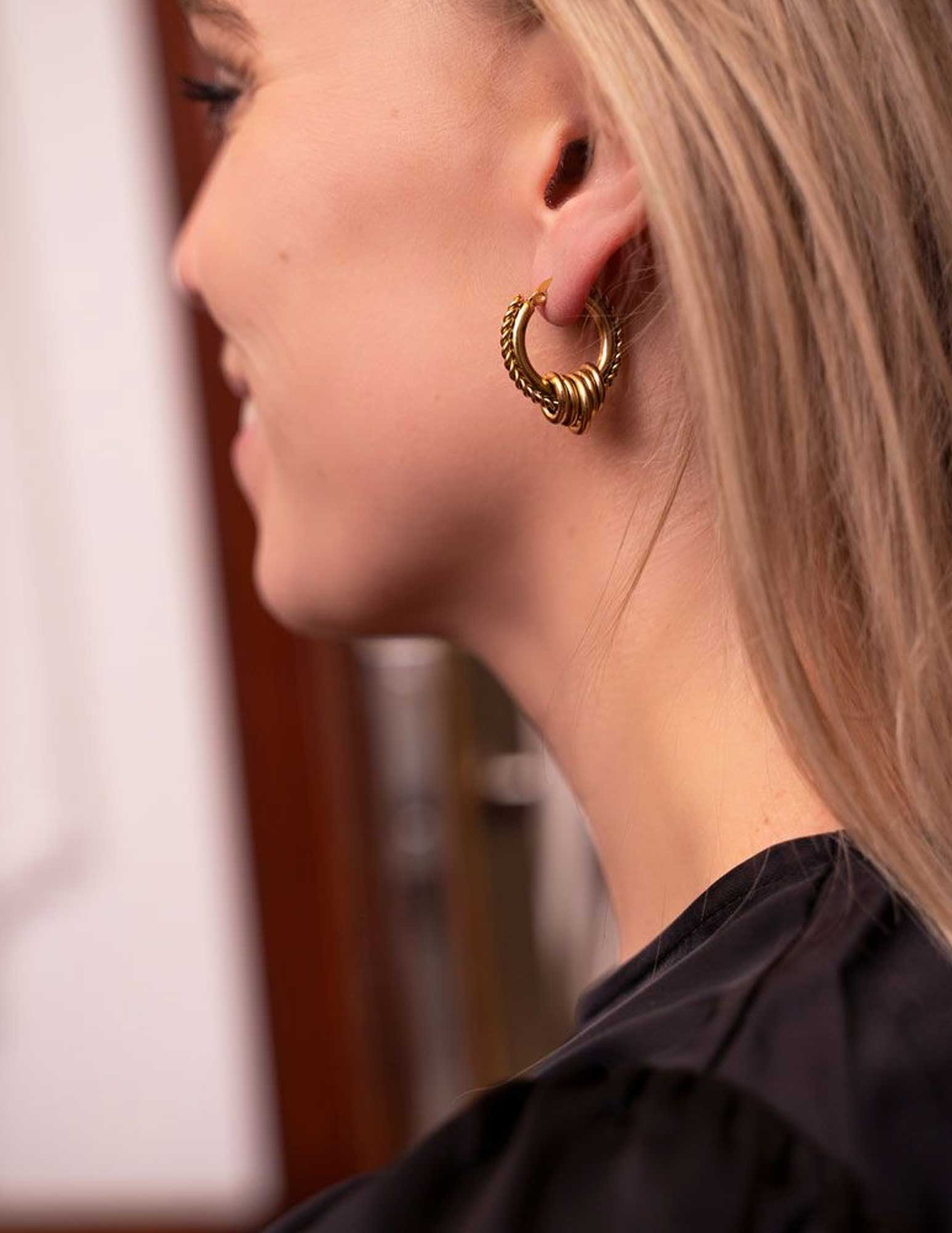 My Jewellery Oorbellen rondjes groot MJ05560 Goud