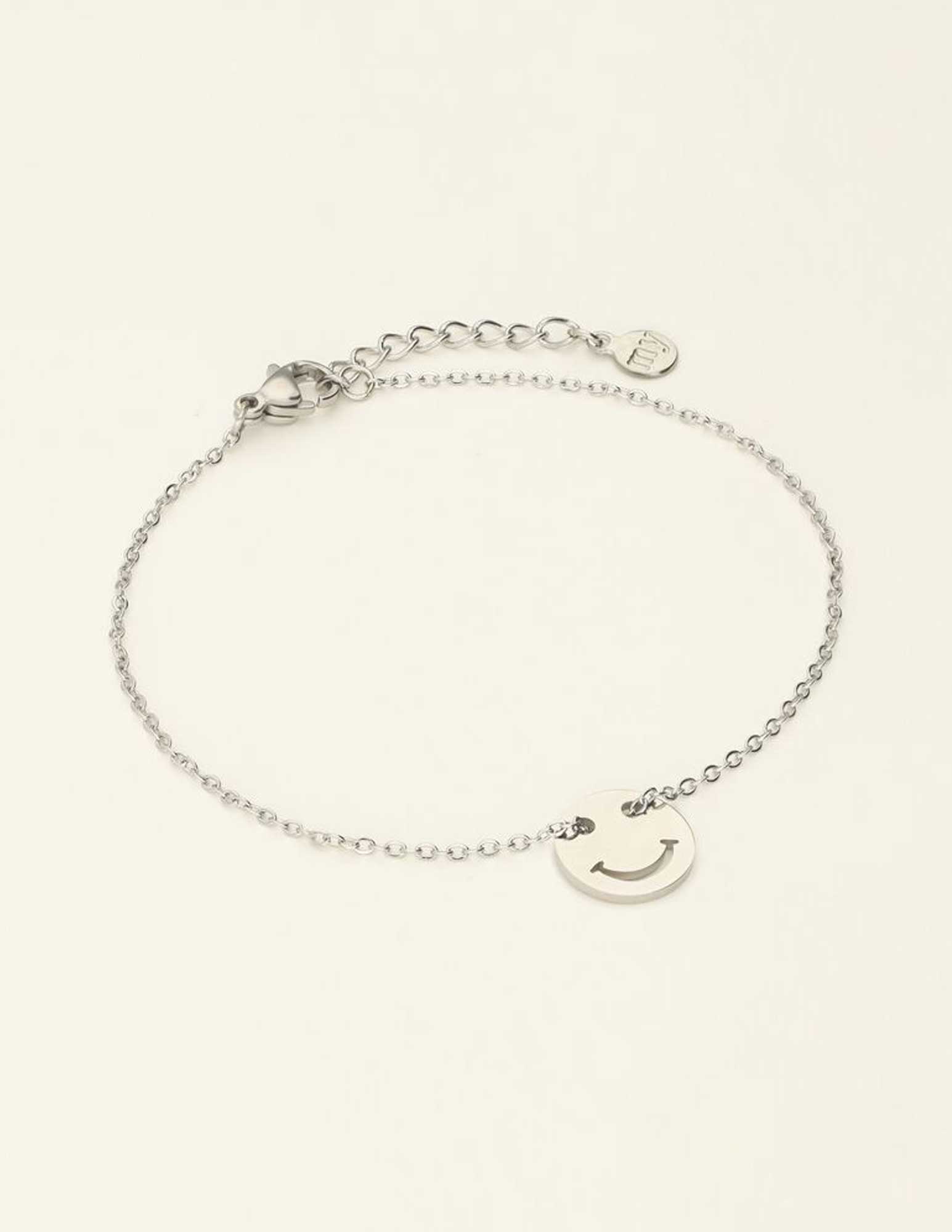 My Jewellery Armband met smiley MJ07915 Zilver