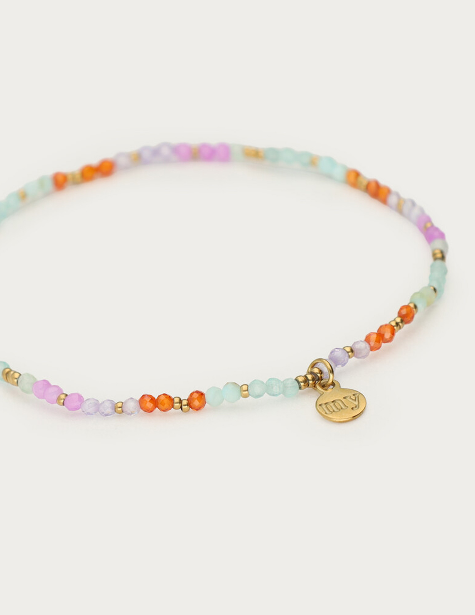 My Jewellery Botanical armband met blauwe kralen MJ13773 Goud