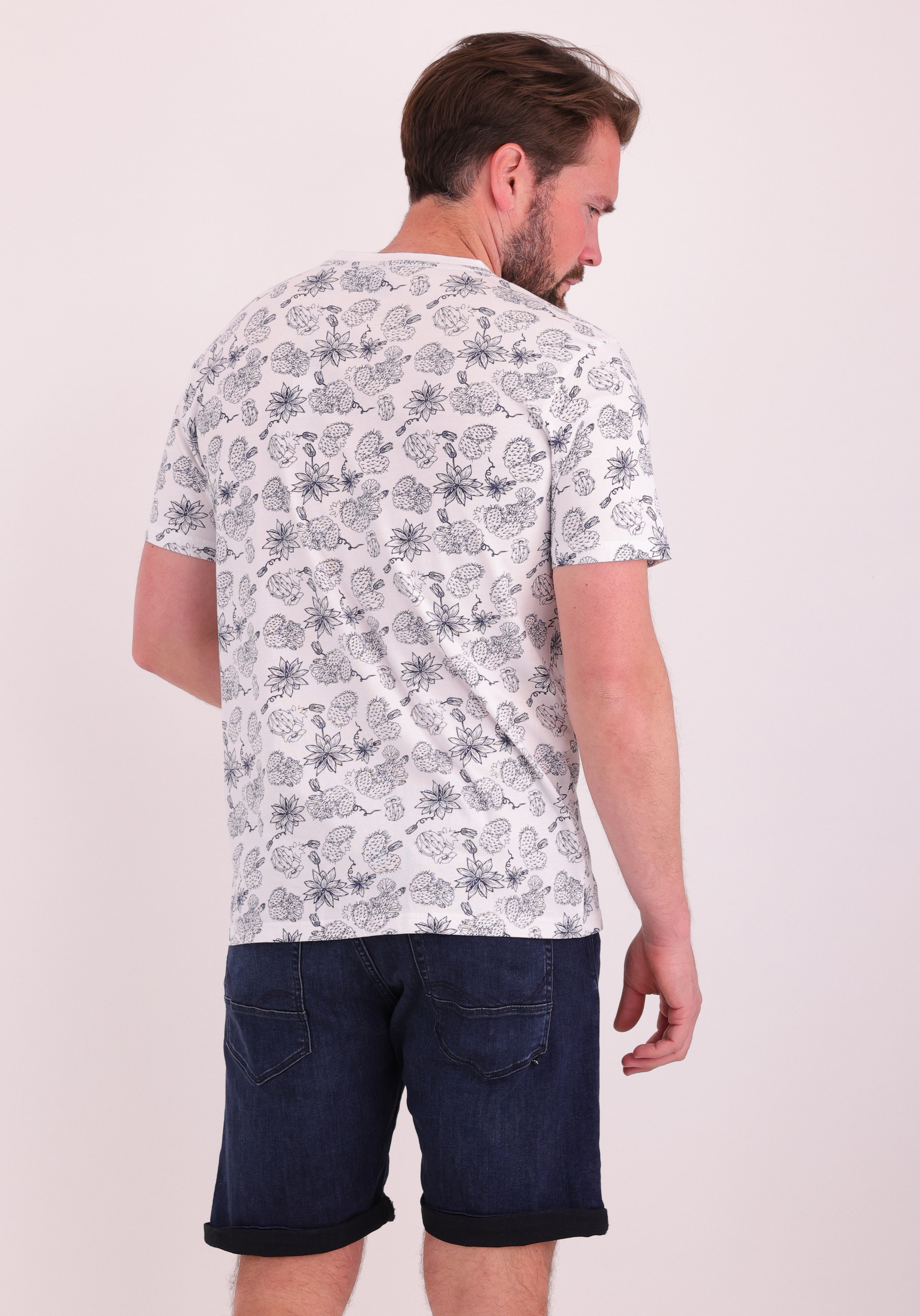 Petrol T-shirt M-1060-TSR264 Wit