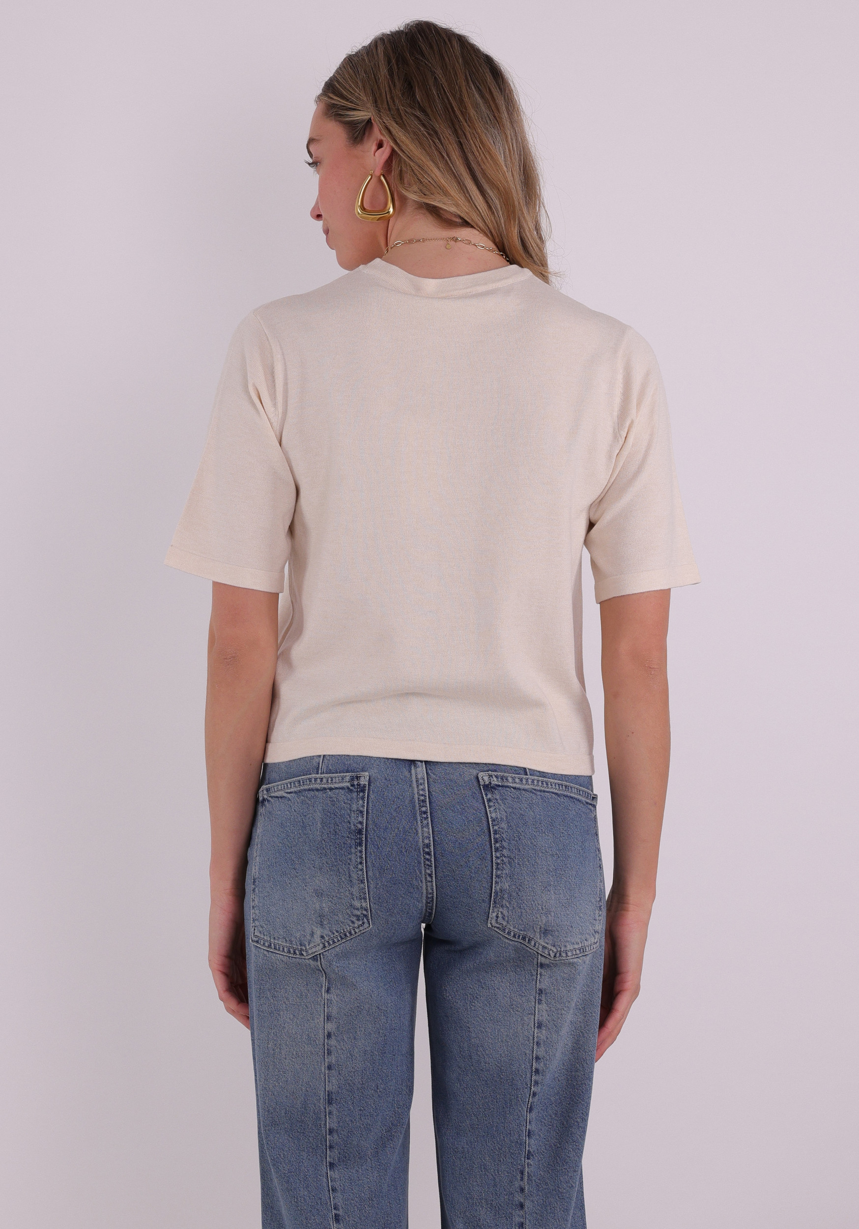 Vila T-shirt Malu 14112136 Beige