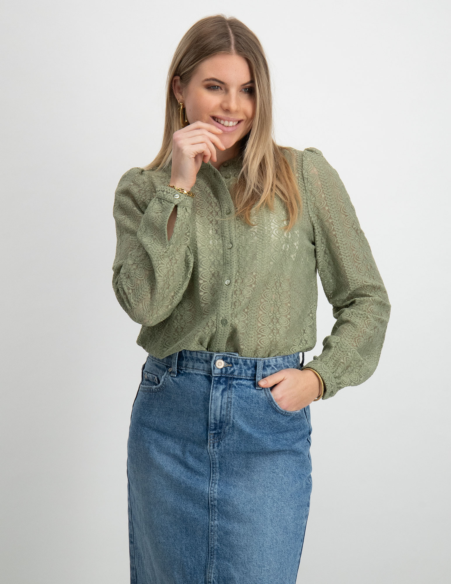 Vila Blouse Chikka 14082977 Groen