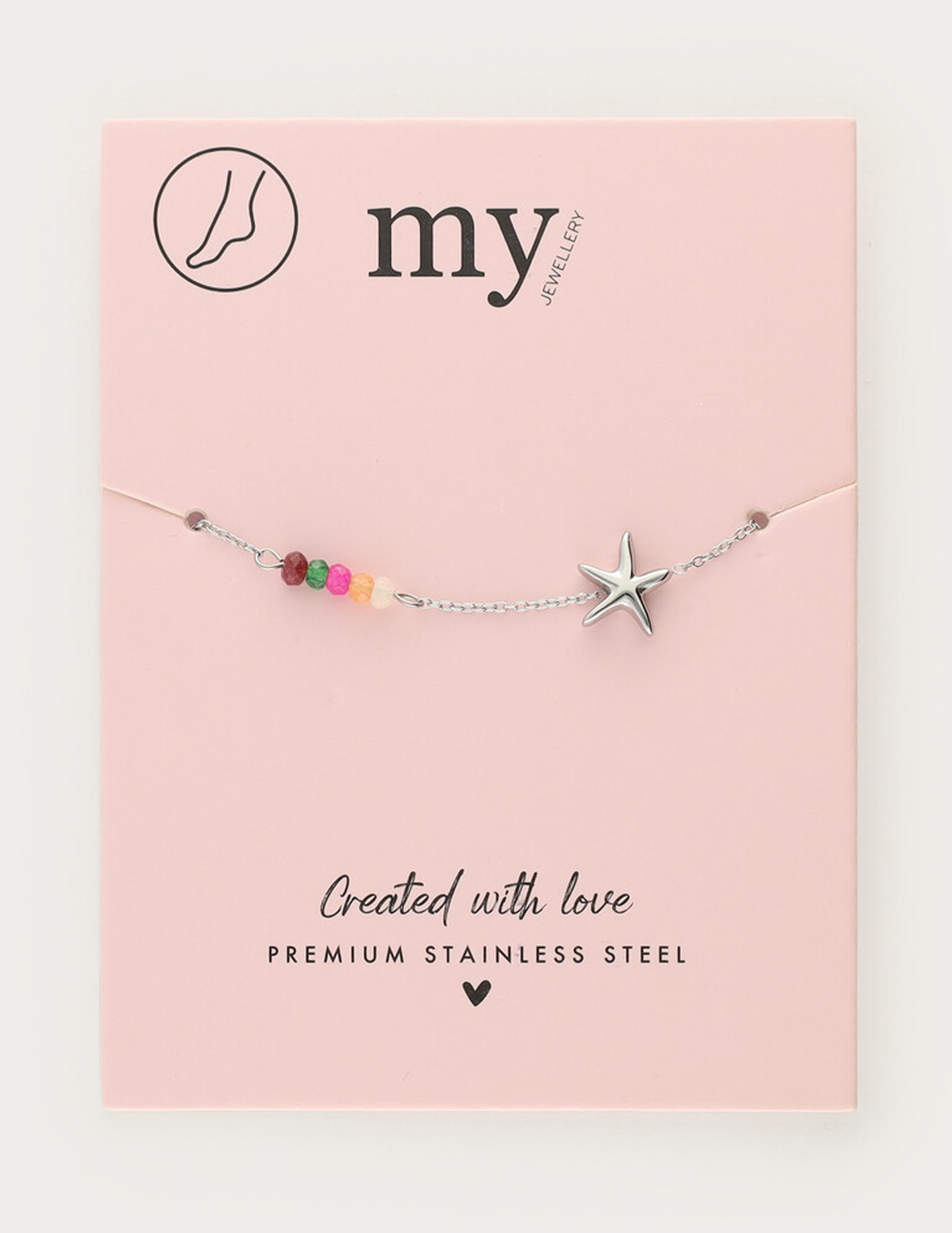 My Jewellery Enkelbandje zoetwaterparel ocean kralen MJ12913 Zilver