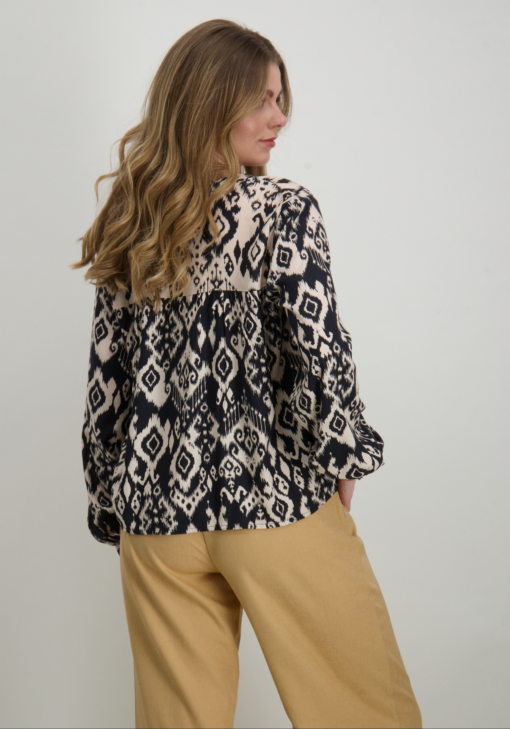 Jacqueline de jonge Blouse Tiger 15345000 Antraciet