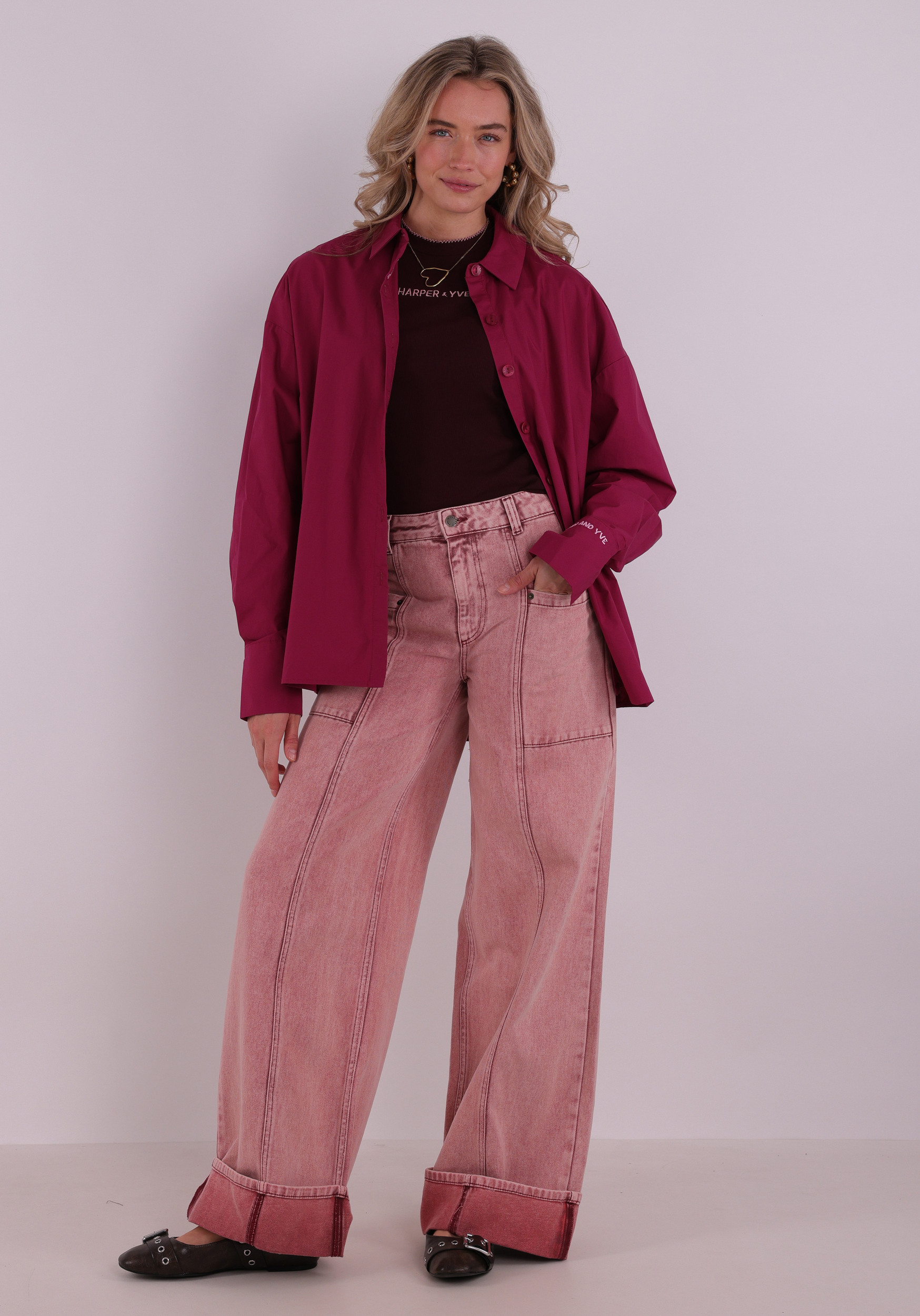 Harper & Yve Blouse Yelena SS6P605 Donker rose