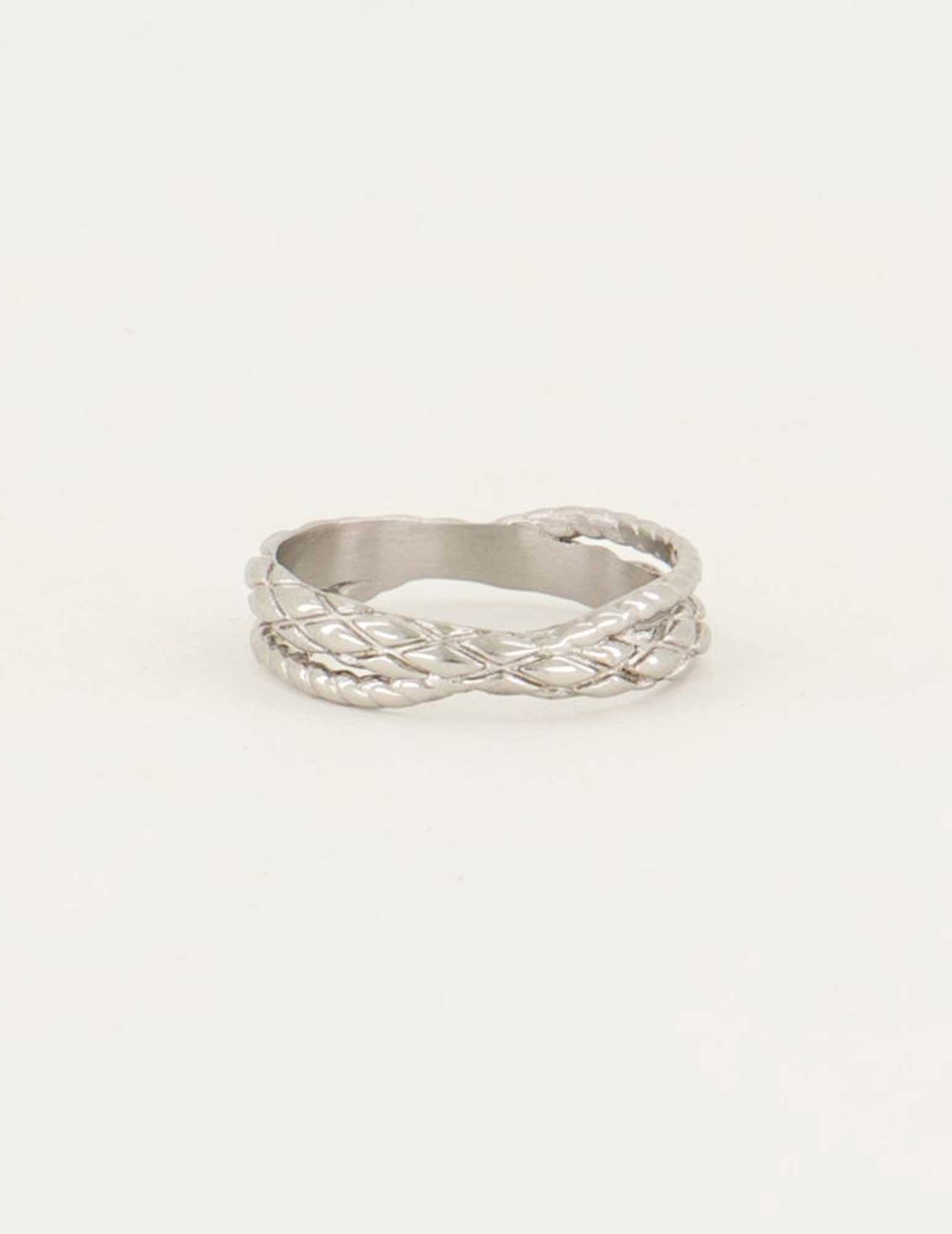 My Jewellery Ring gedraaid patroon MJ05678 Zilver