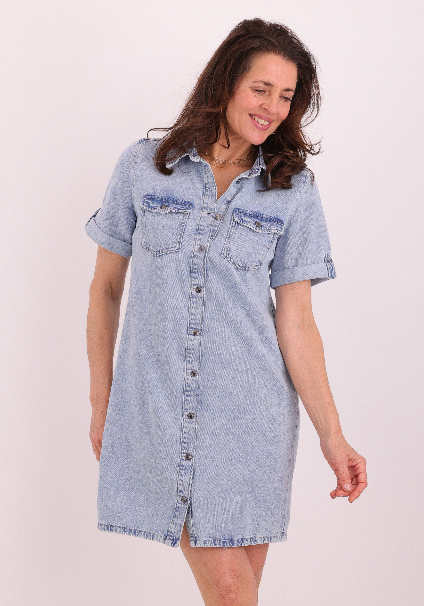 VERO MODA Denim jurk Jennie 10309665 Licht blauw