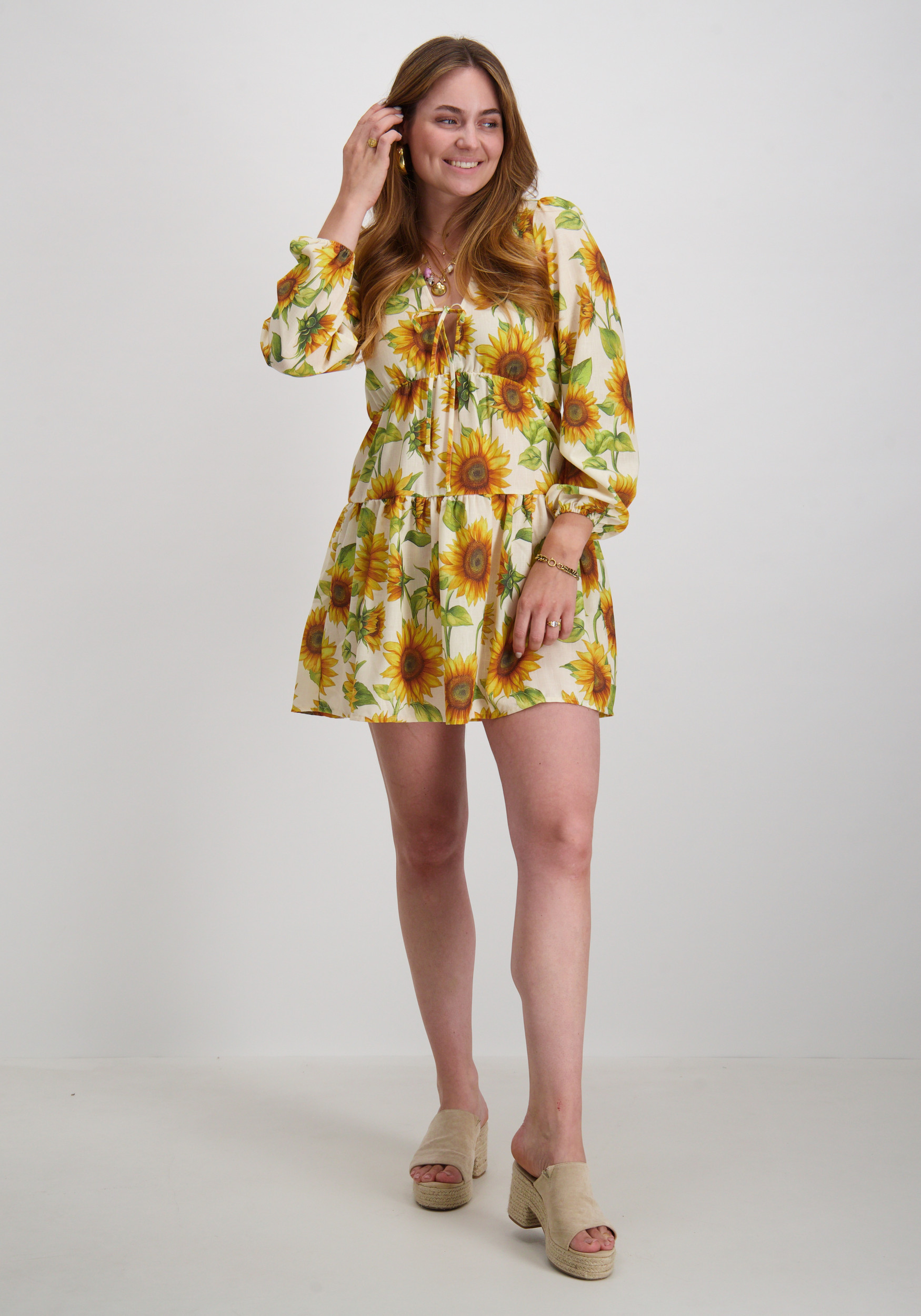 Vero moda Jurk Birdie 10325143 Beige