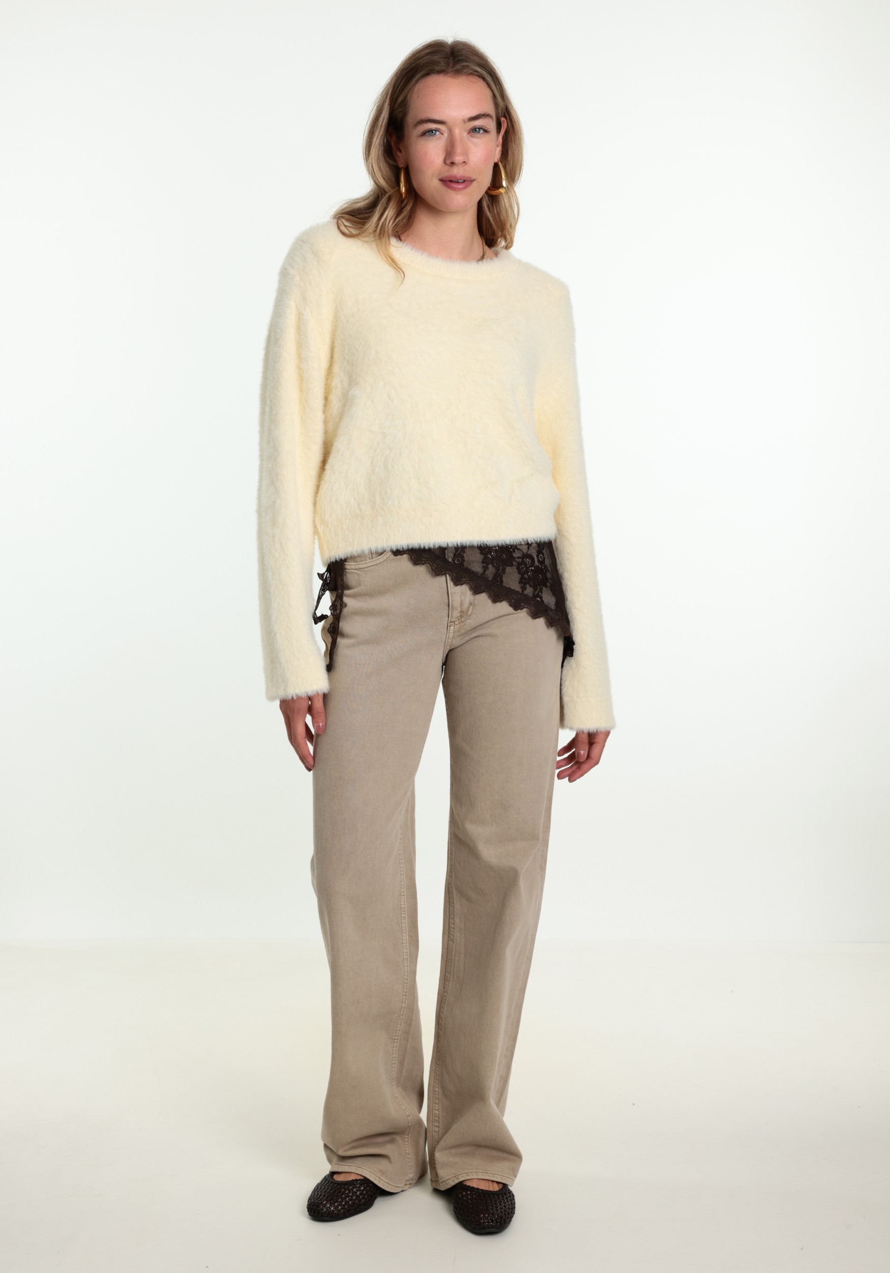 ONLY Sjaal Sof lace 15380407 Bruin