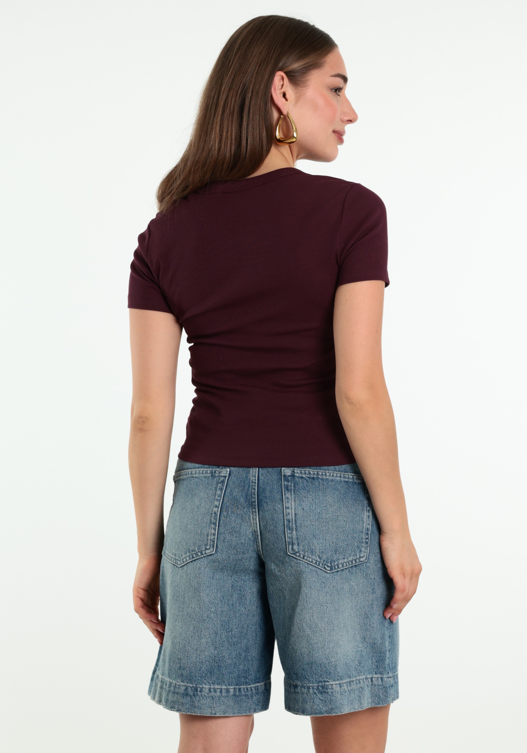 ONLY T-shirt Val 15369240 Bordeaux