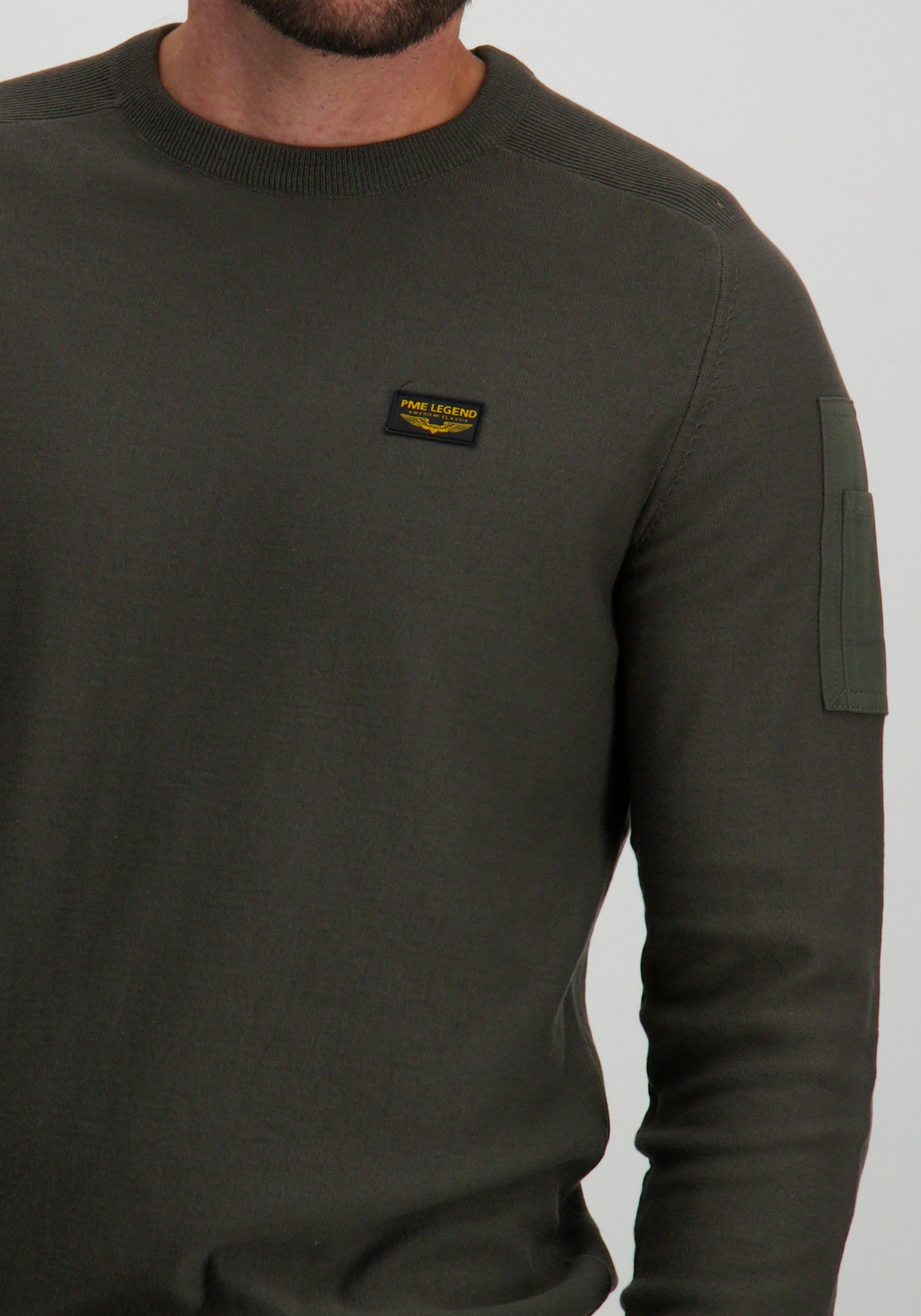 PME Legend Trui American classic buckley PKW0000331 Leger Groen