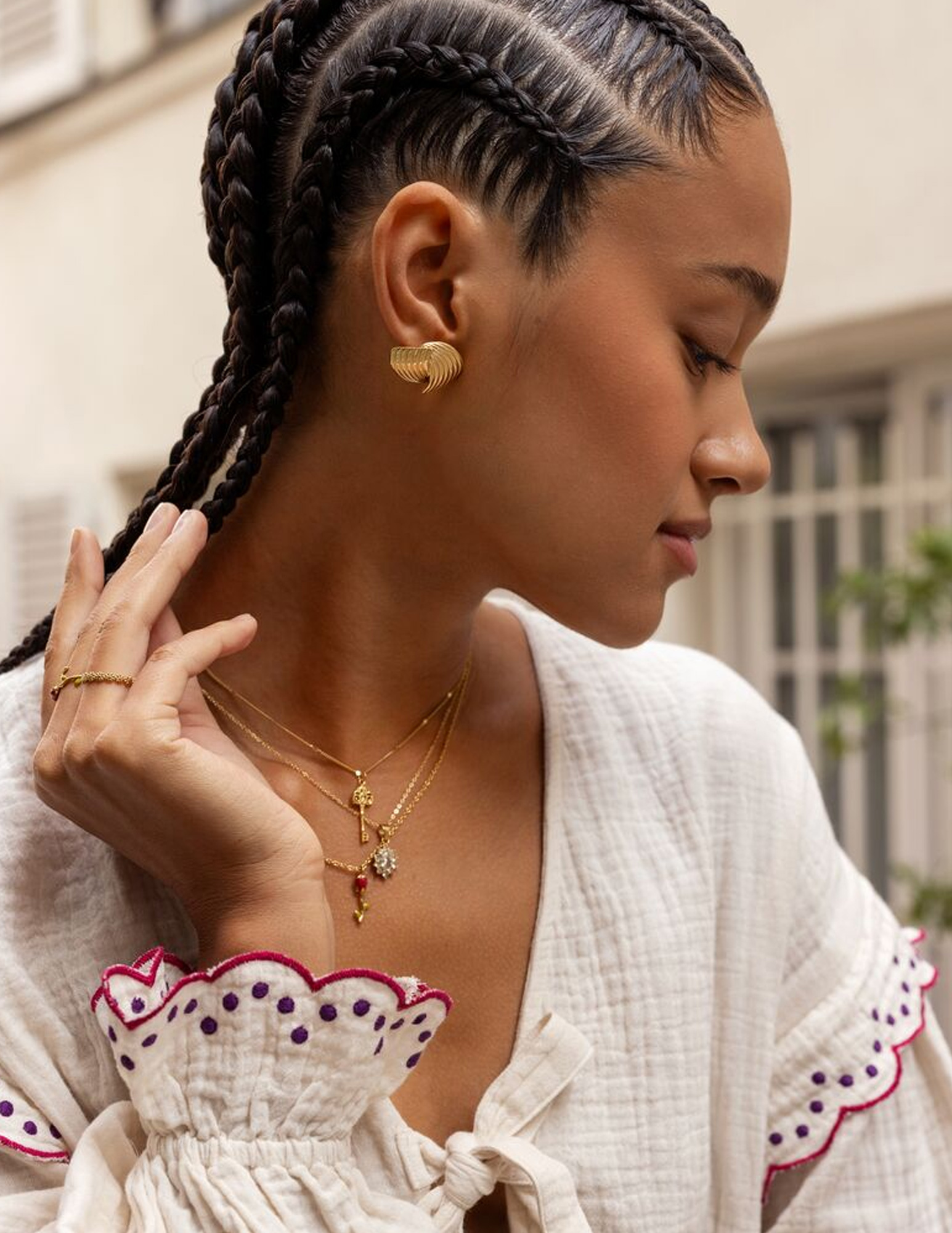 My Jewellery Vintage oorhangers blad MJ11511 Goud